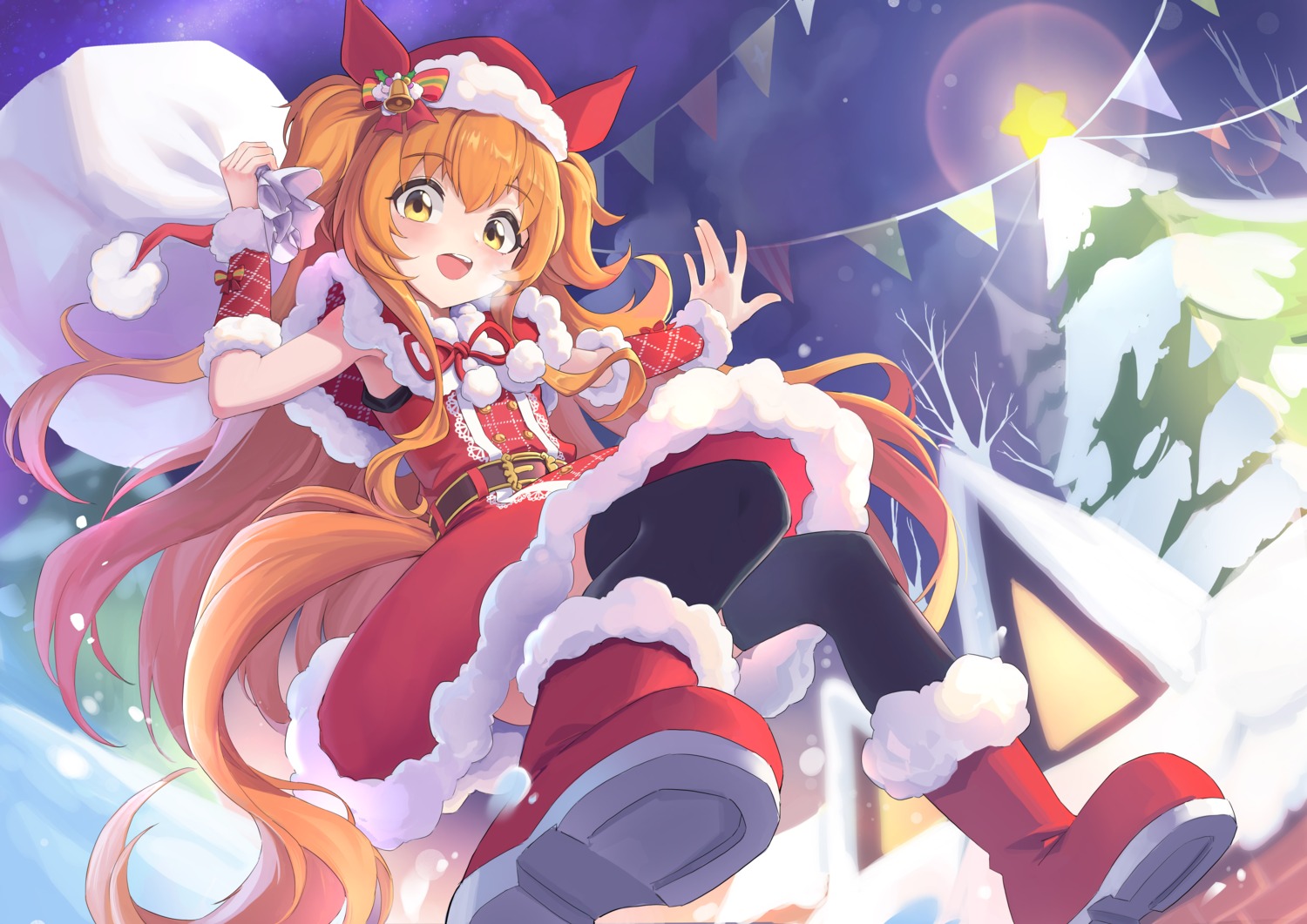 animal_ears christmas mayano_top_gun_(umamusume) tail thighhighs uma_musume_pretty_derby ye_yemail