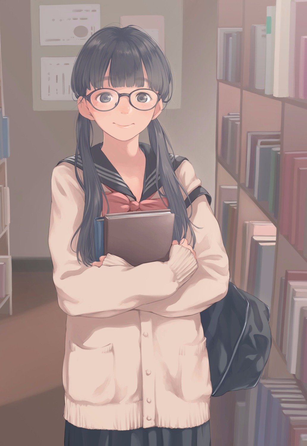 kamo megane seifuku sweater