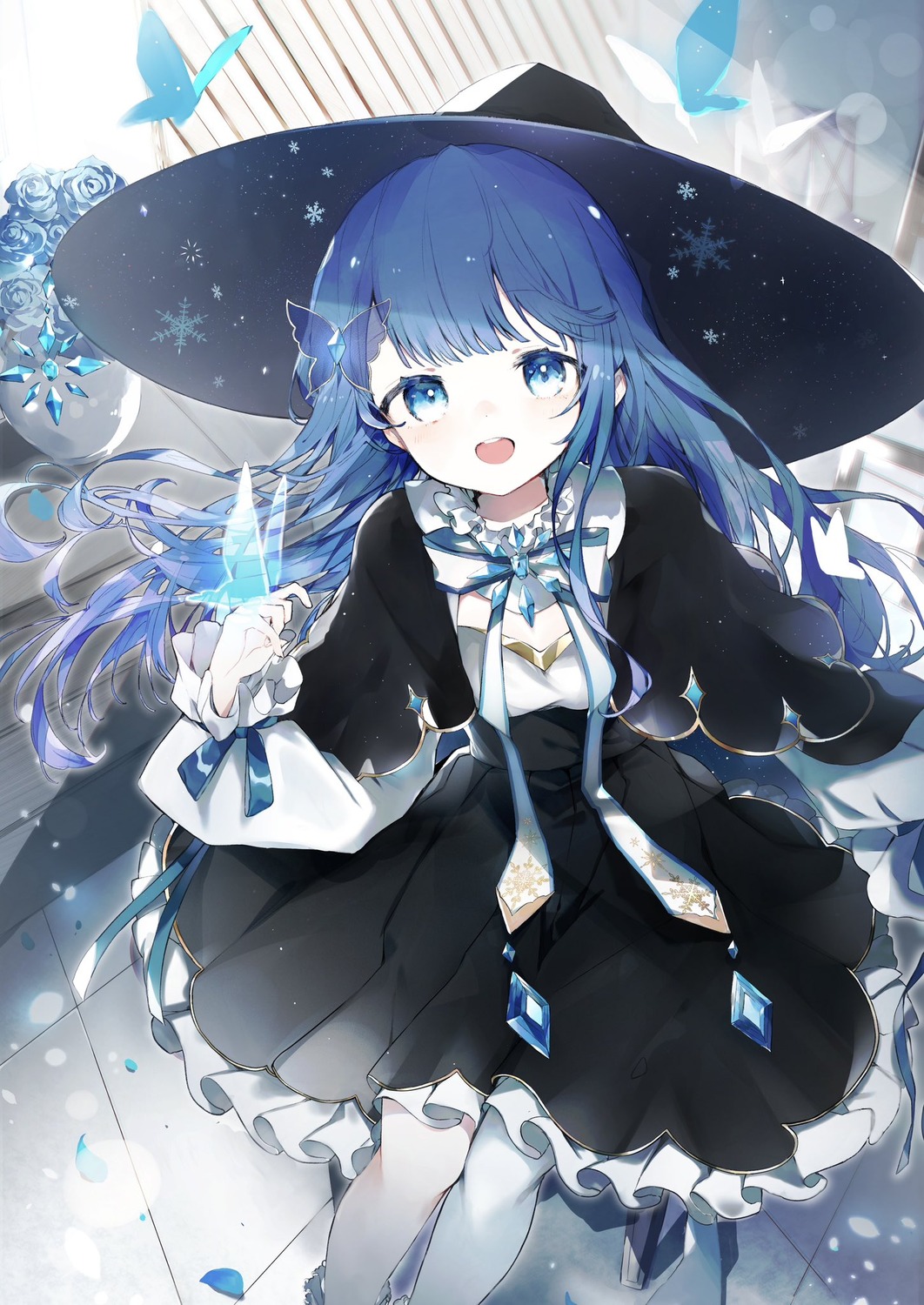 dress gothic_lolita indie_virtual_youtuber jpeg_artifacts koito_(l0ve_la_bit) lolita_fashion shigure_sena thighhighs witch