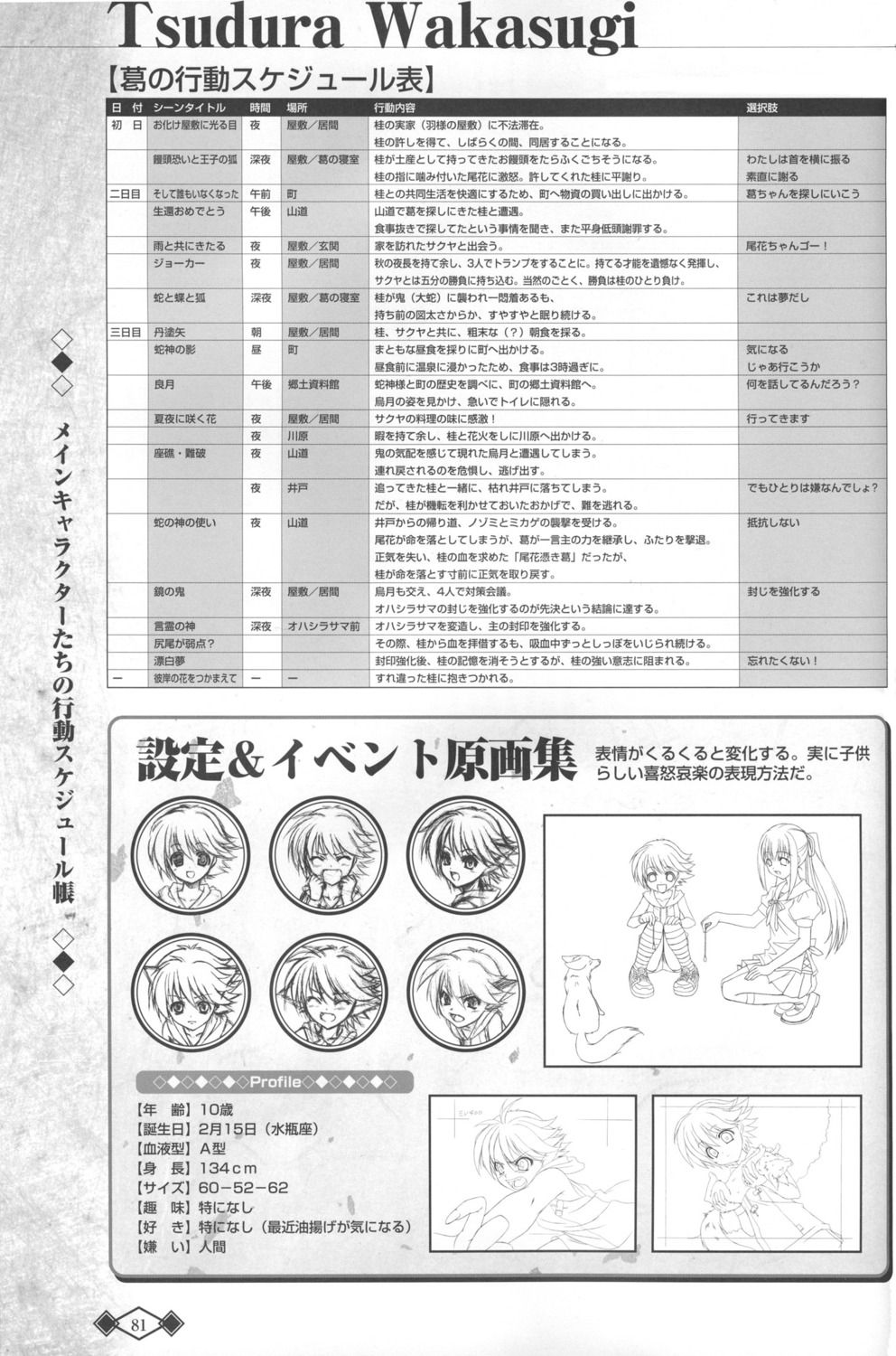 akaiito animal_ears hal hatou_kei monochrome obana profile_page scanning_artifacts wakasugi_tsuzura
