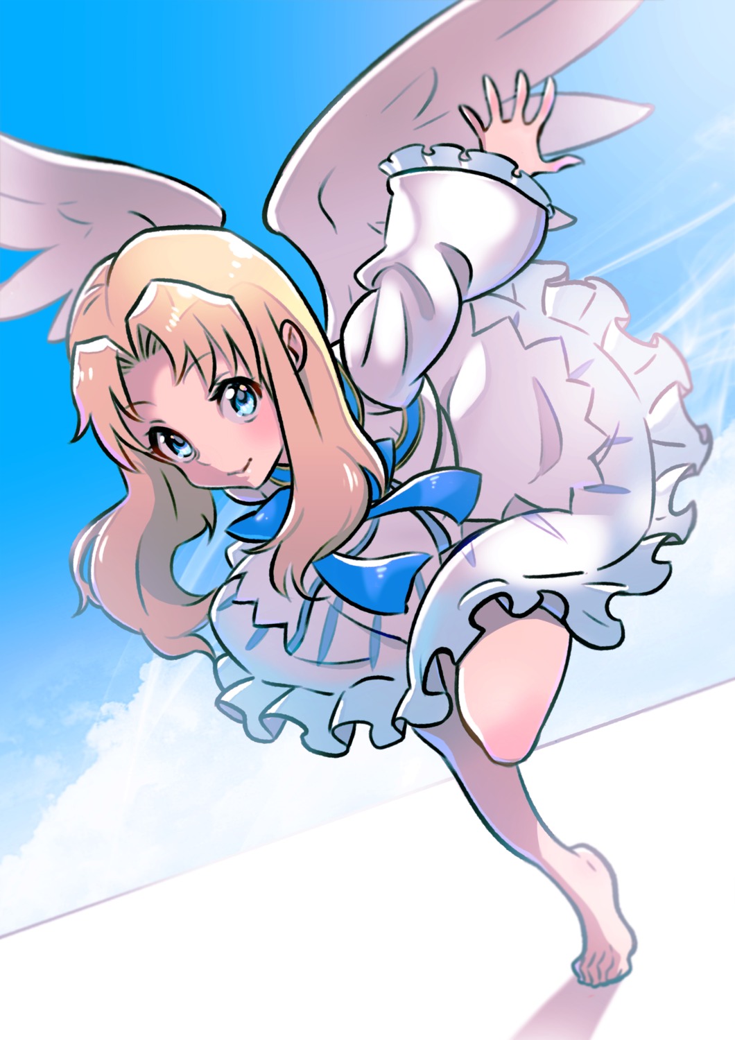 dress firo kgo_(pixiv_18264535) skirt_lift tate_no_yuusha_no_nariagari wings