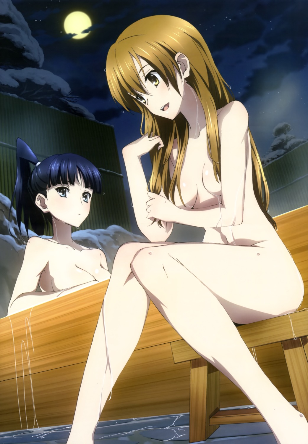 bathing naked ogiso_setsuna onsen ookubo_yoshiyuki touma_kazusa wet white_album white_album_2