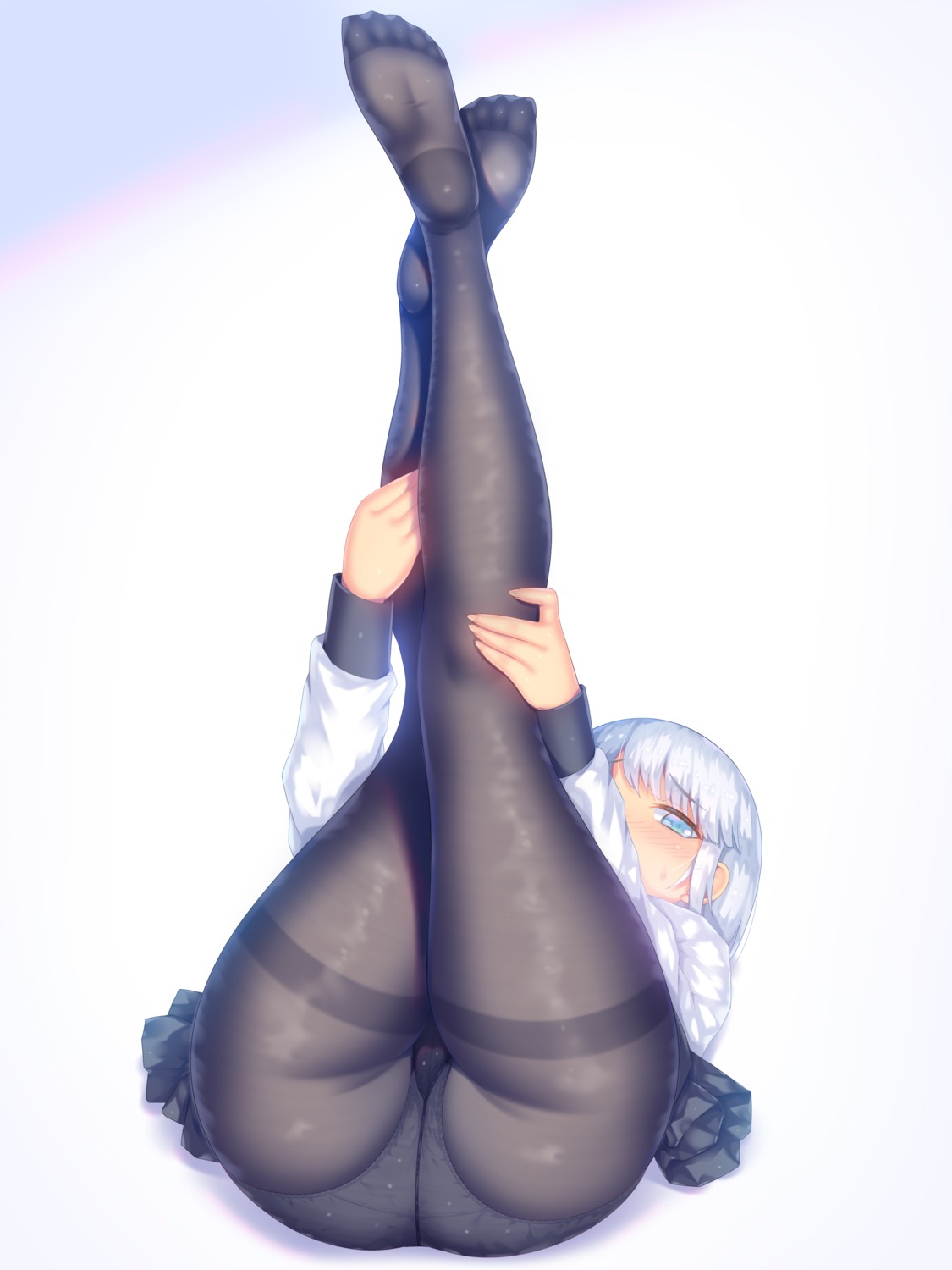 a.x. cameltoe feet pantsu pantyhose seifuku skirt_lift