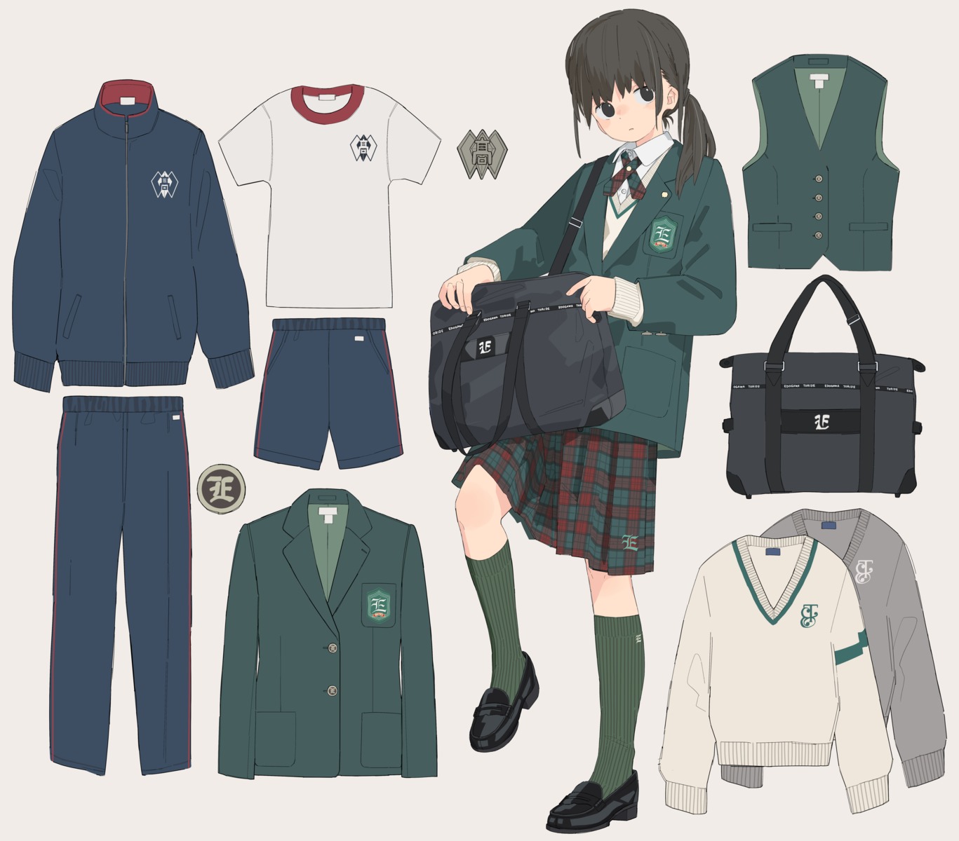 gym_uniform kumanoi seifuku sweater