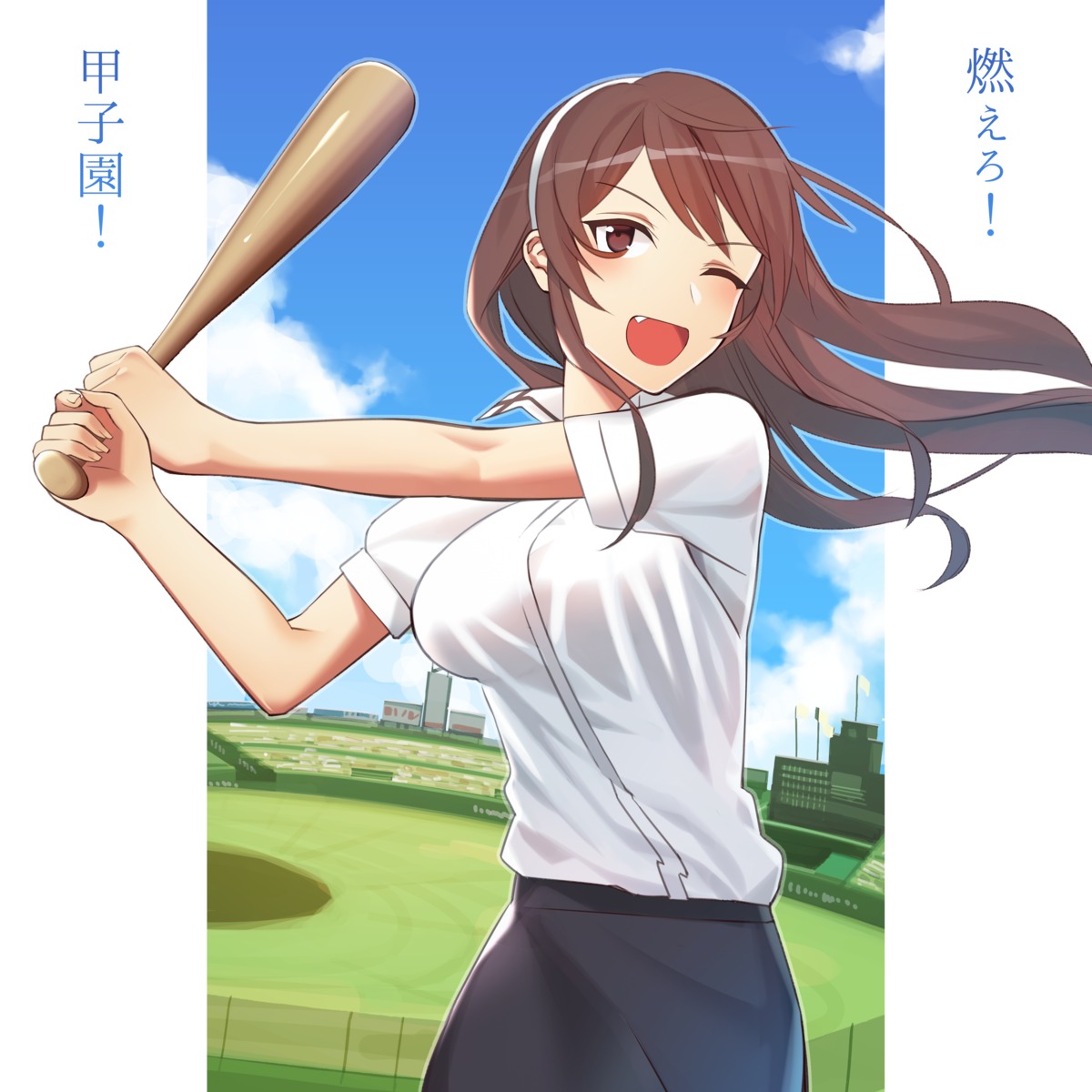 ashigara_(kancolle) baseball kantai_collection kitazawa_(embers)