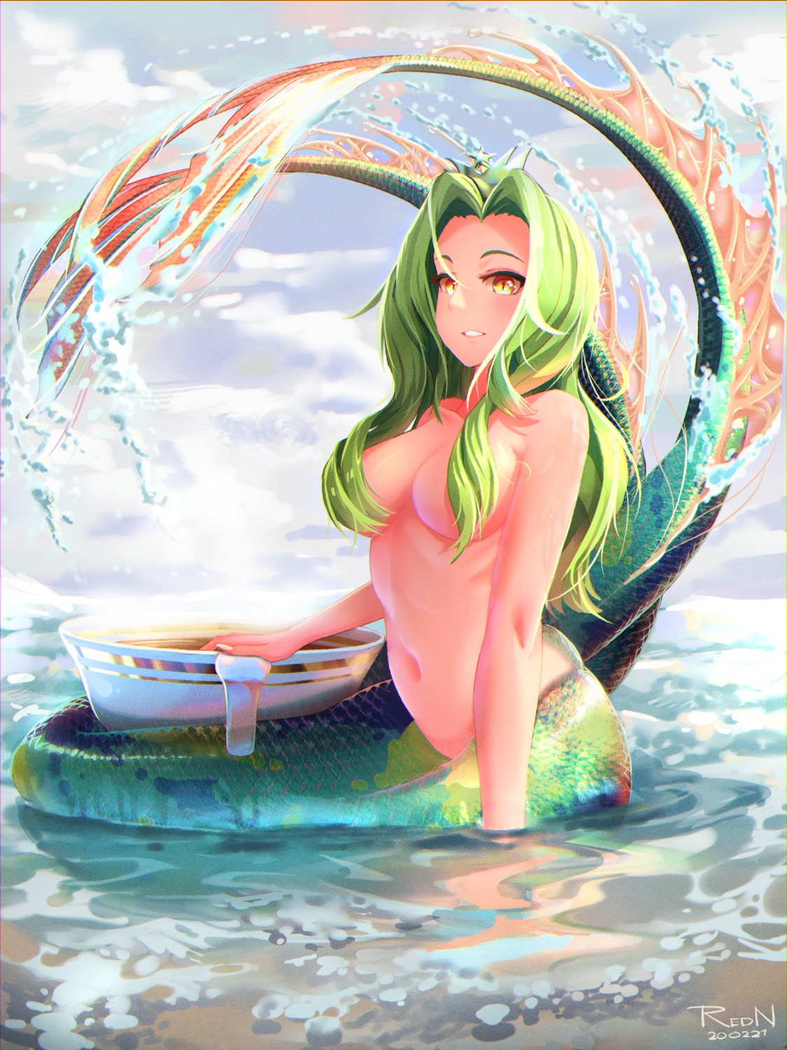 mermaid monster_girl naked tagme tail wet