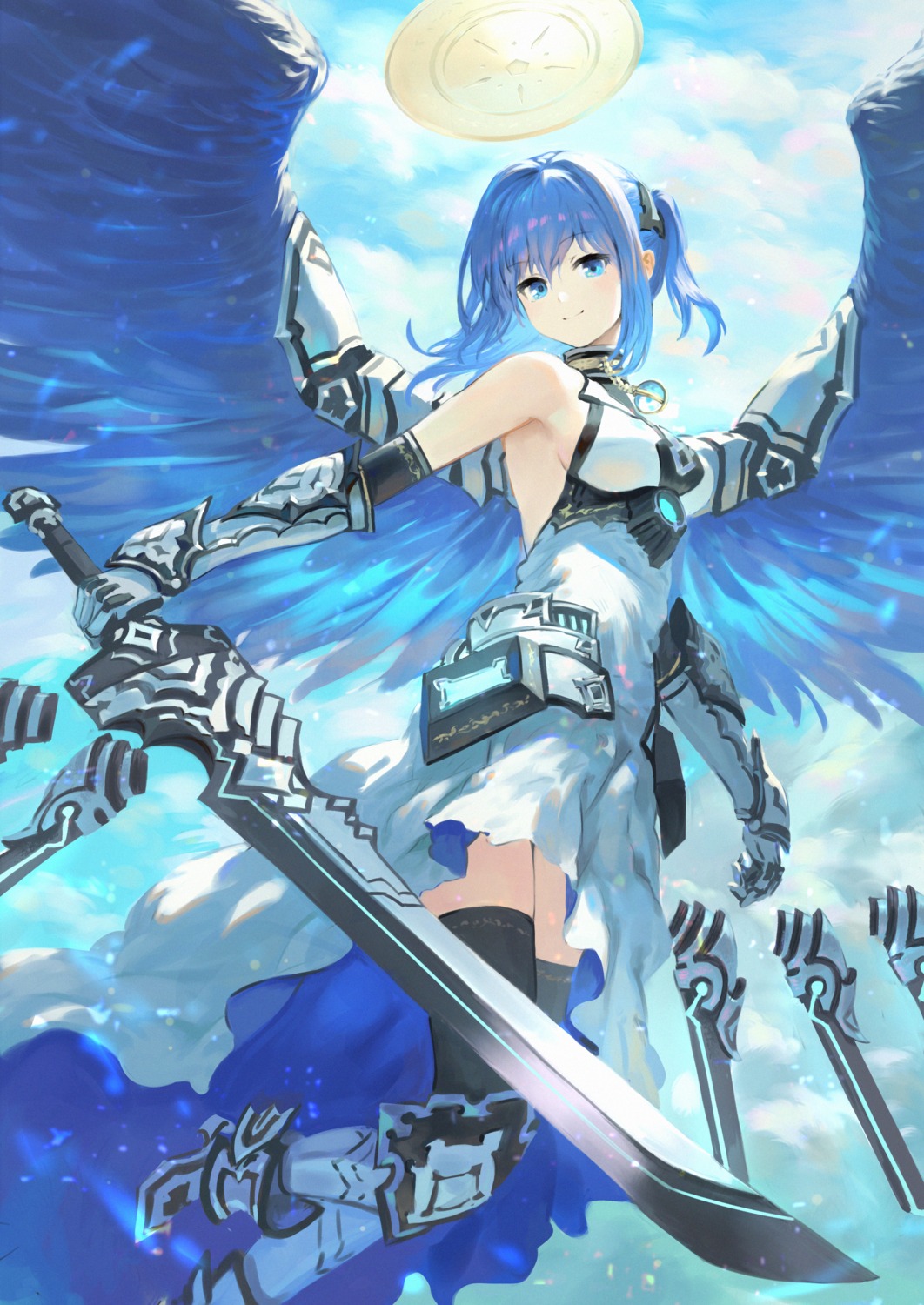 armor dress heels sword thighhighs wasabi60 wings