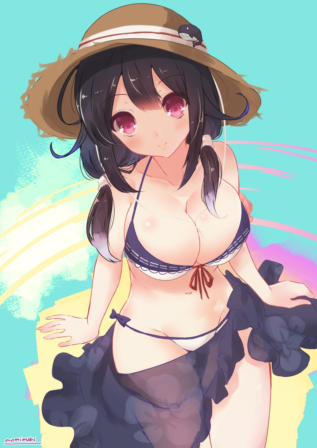 bikini kantai_collection momiji_(103) see_through swimsuits taigei_(kancolle)