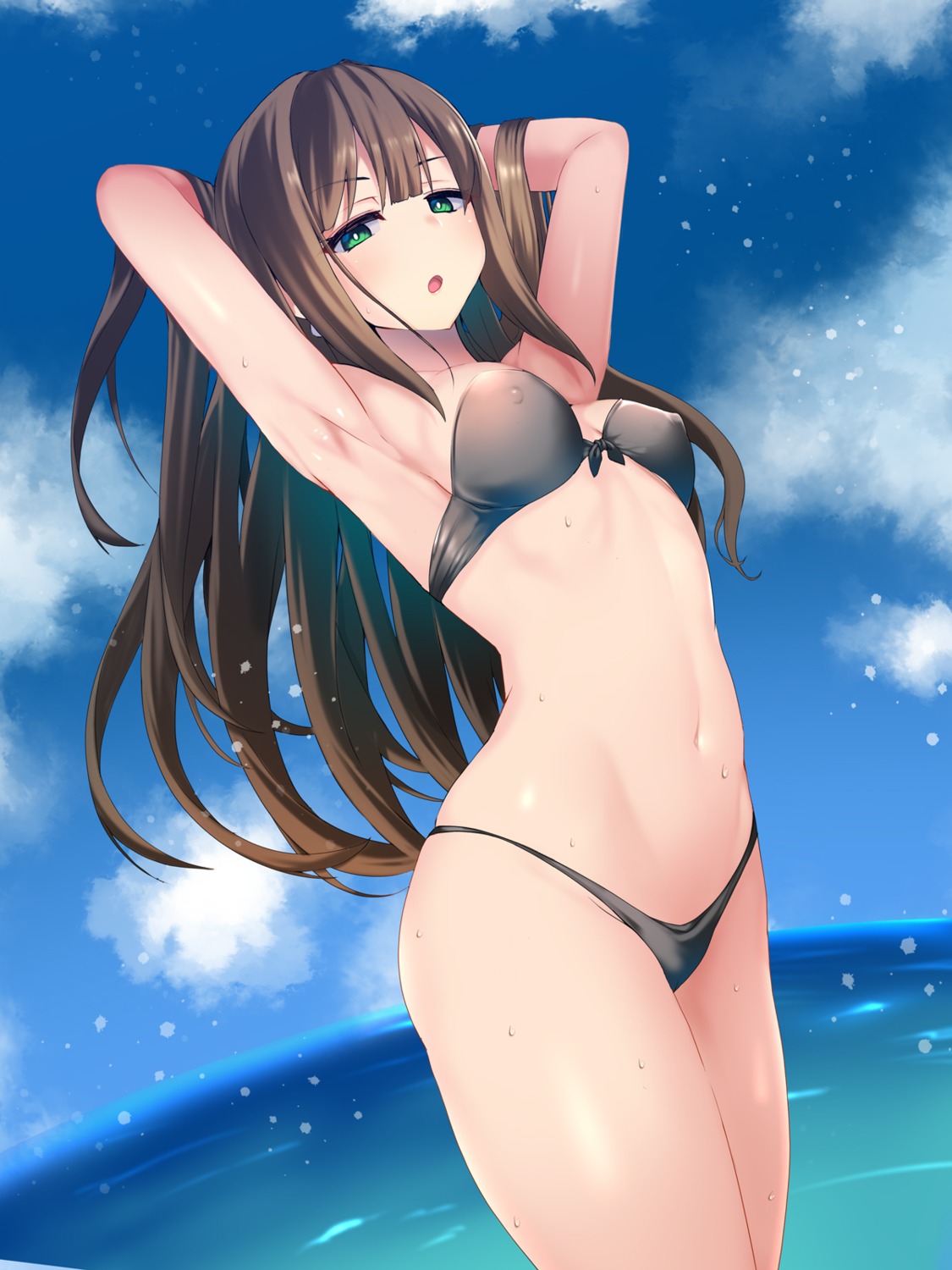 bikini erect_nipples okuri_banto shibuya_rin swimsuits the_idolm@ster the_idolm@ster_cinderella_girls