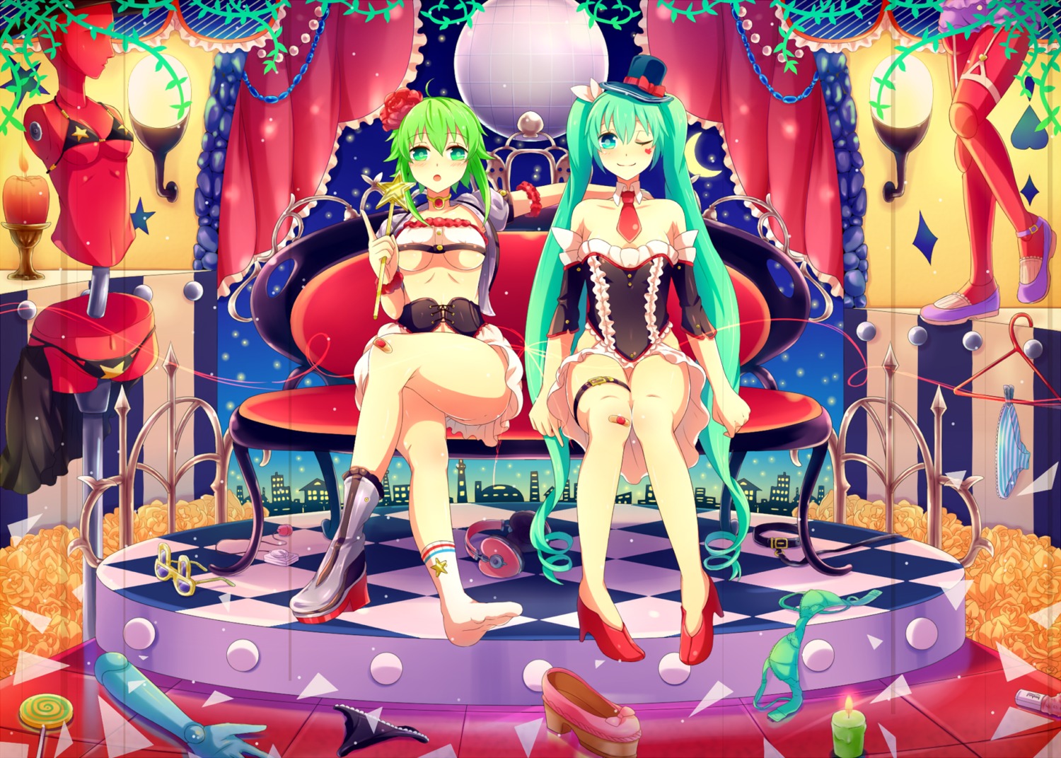 gumi hatsune_miku heels sakakidani vocaloid