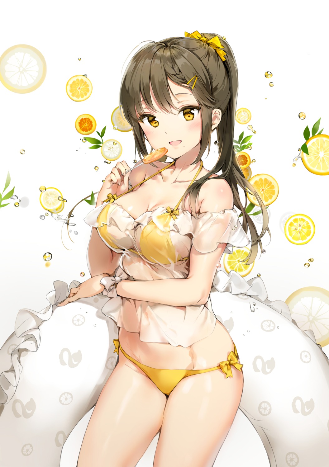 anmi bikini cleavage megane_shoujo see_through swimsuits