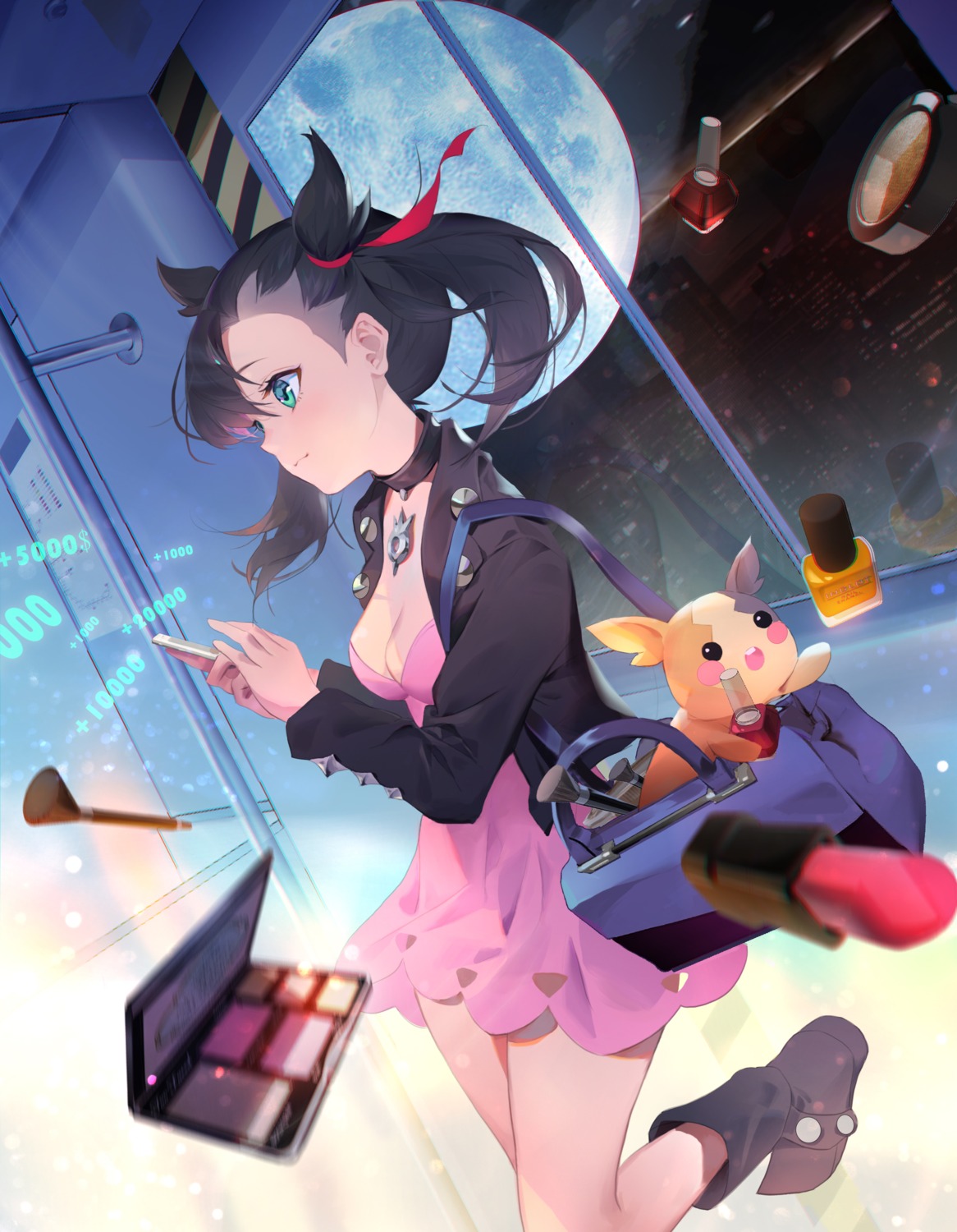 artist_revision dress mary_(pokemon) no_bra pokemon pokemon_swsh somna