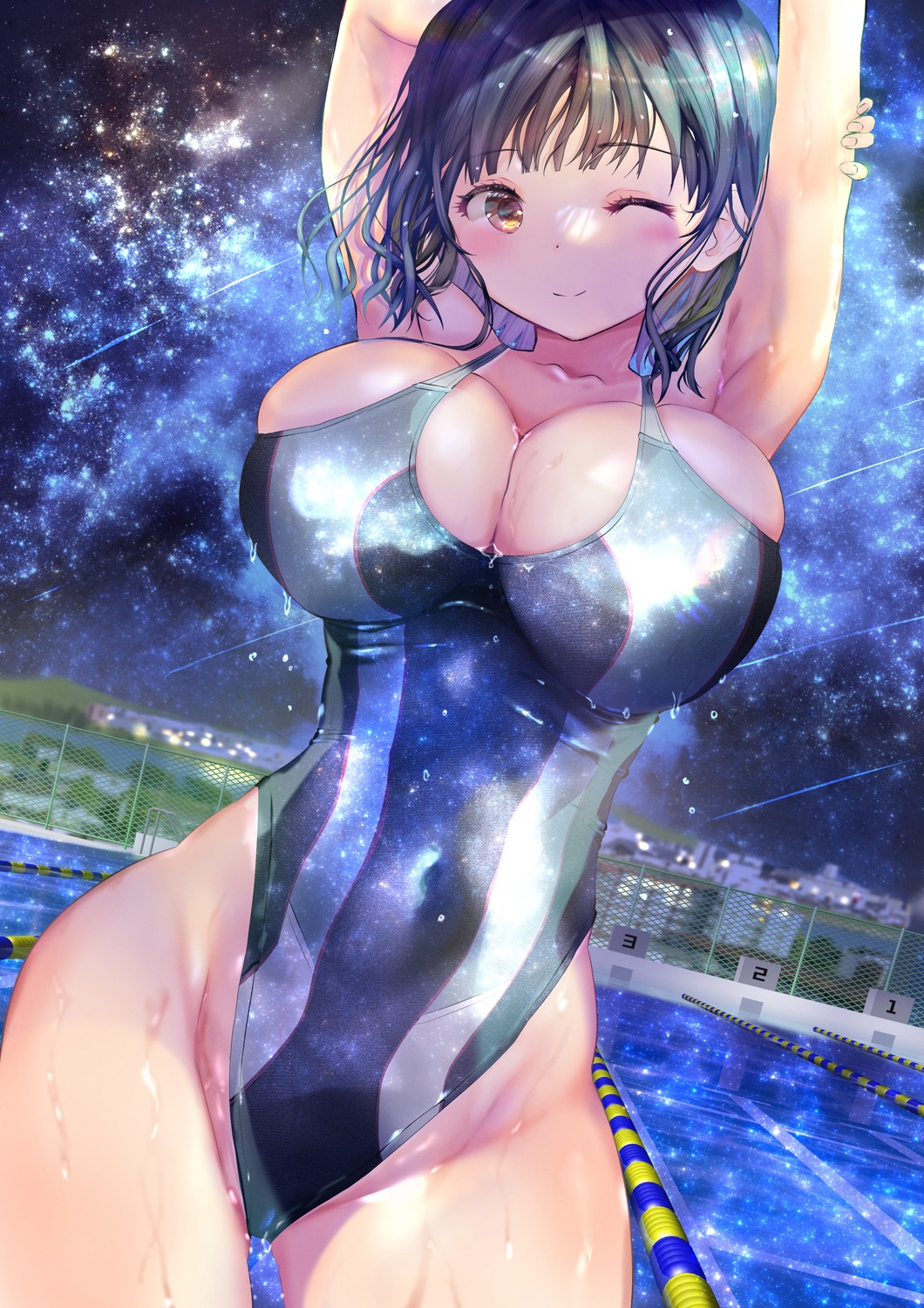 ogata_tei swimsuits wet