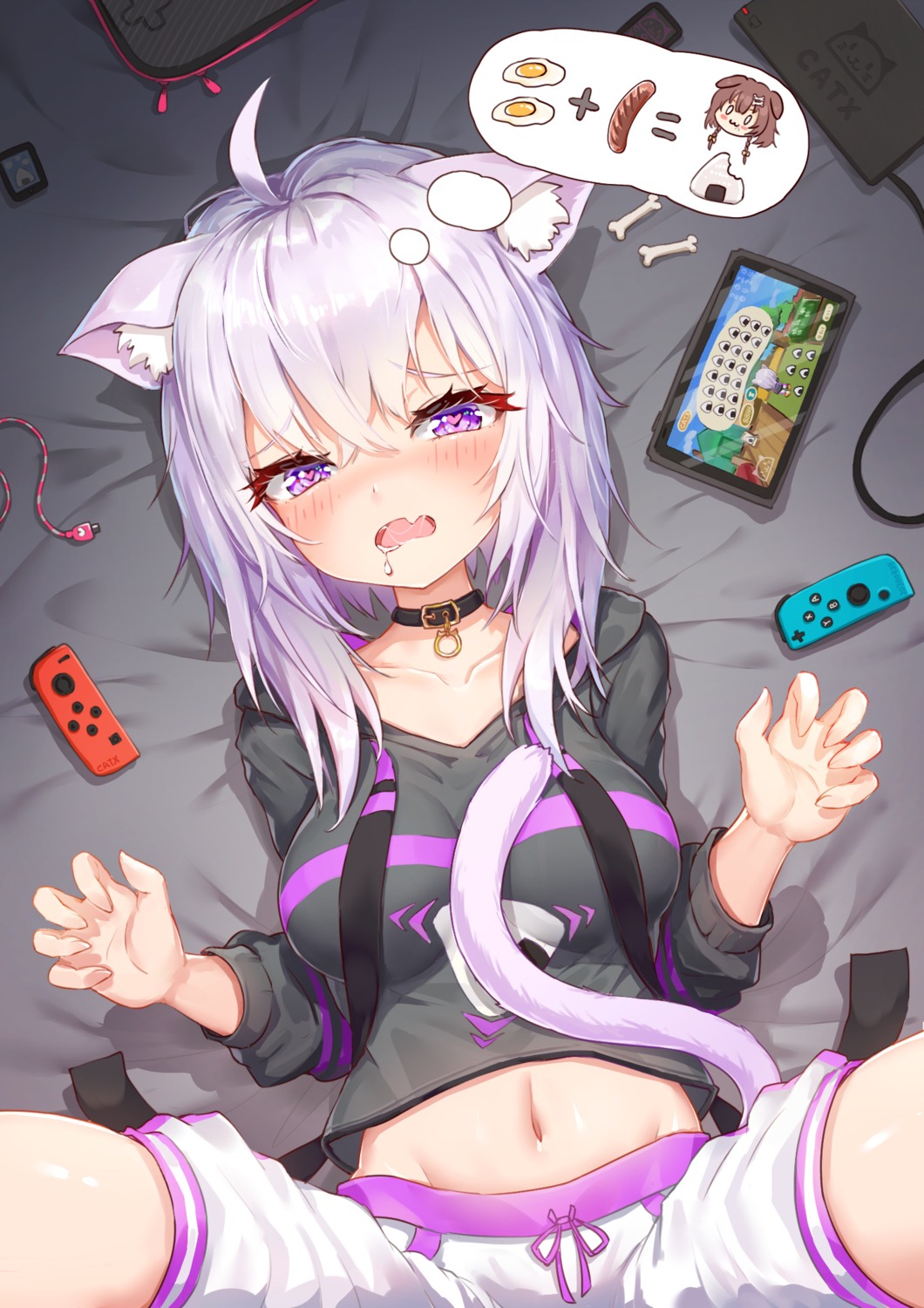 animal_ears catxuan hololive hololive_gamers inugami_korone inumimi nekomata_okayu nekomimi tail