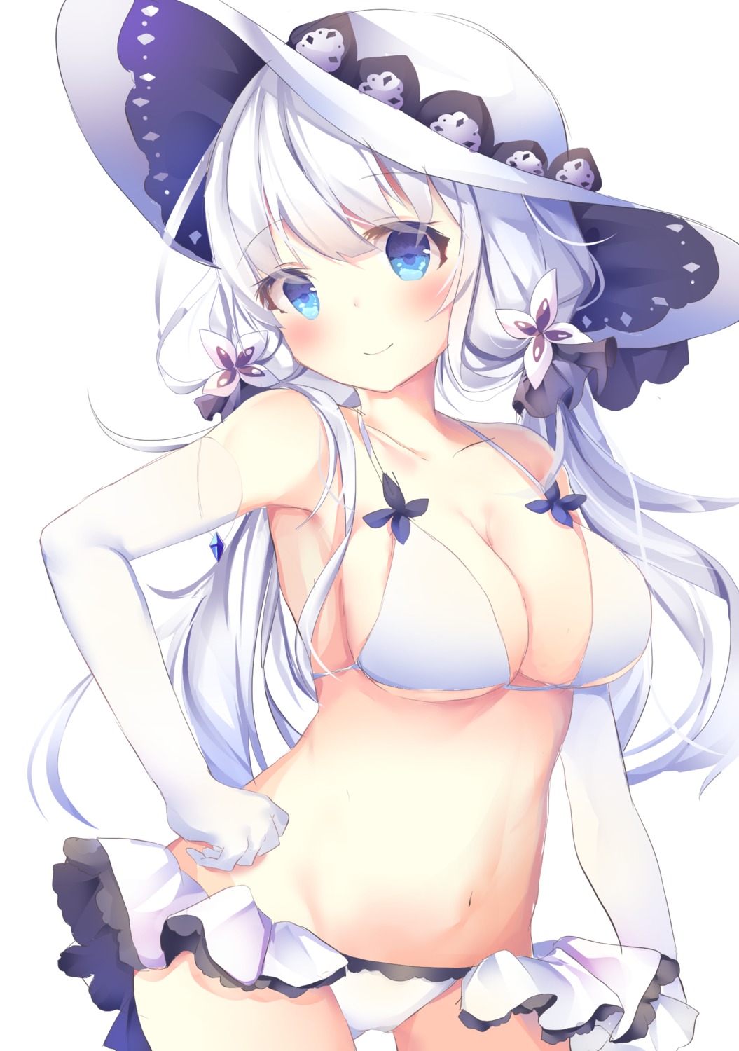 azur_lane bikini cleavage illustrious_(azur_lane) swimsuits tsuruse underboob