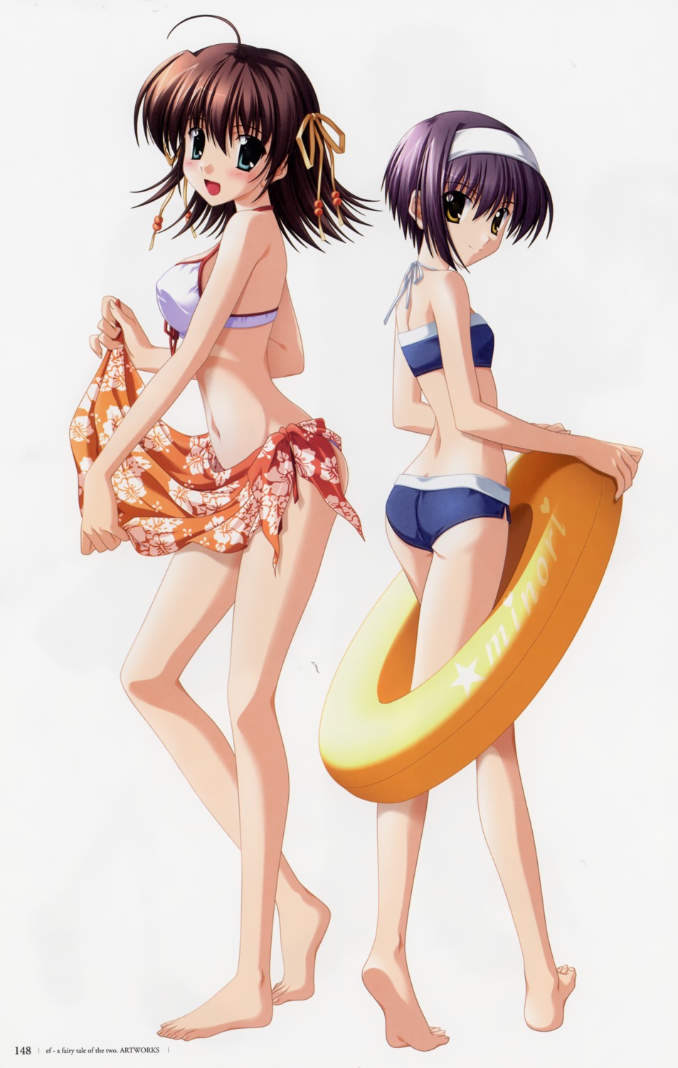 bikini ef_~a_fairytale_of_the_two~ miyamura_miyako nanao_naru shindou_kei swimsuits