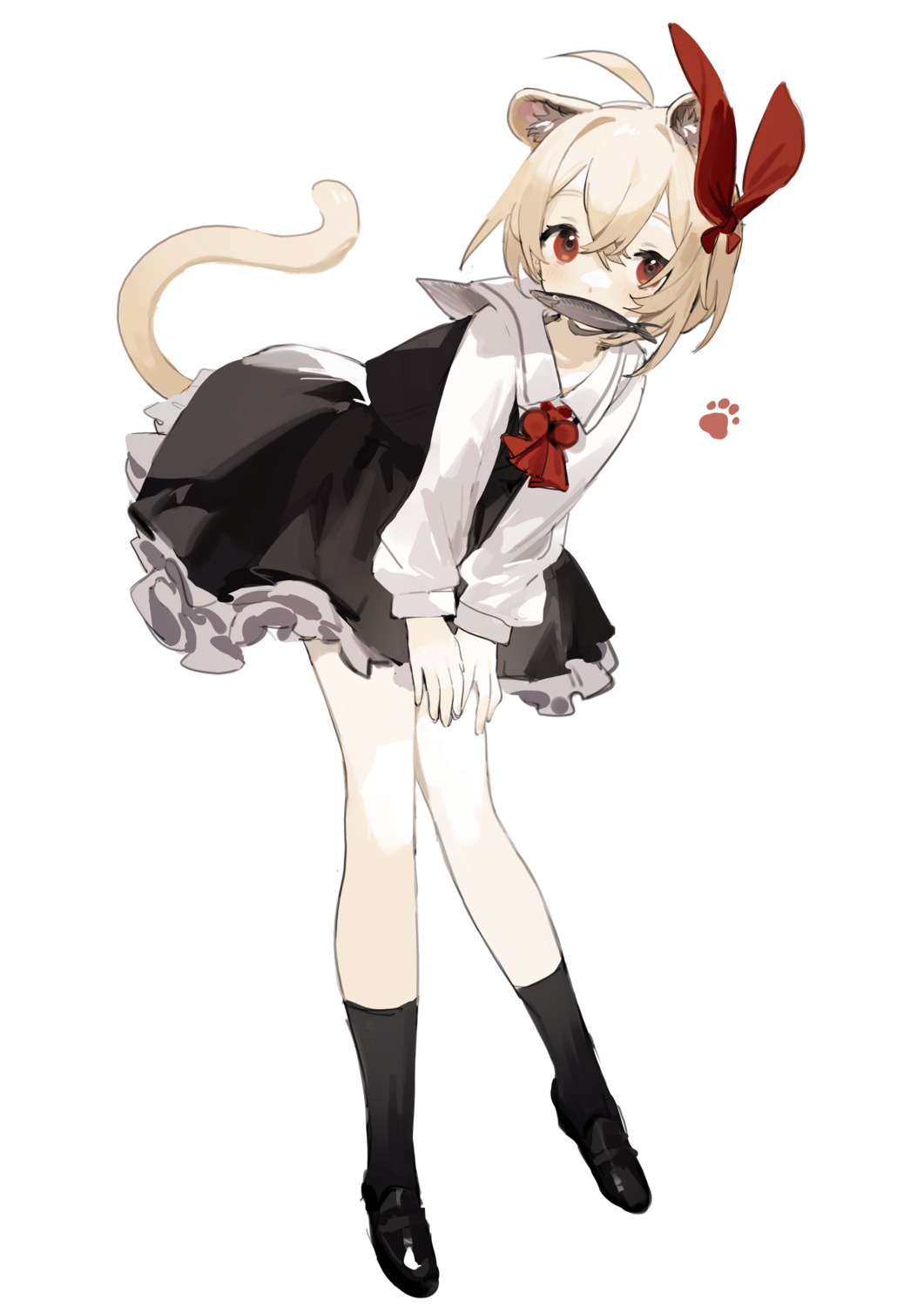 animal_ears rumia seifuku sh_(562835932) skirt_lift tail touhou