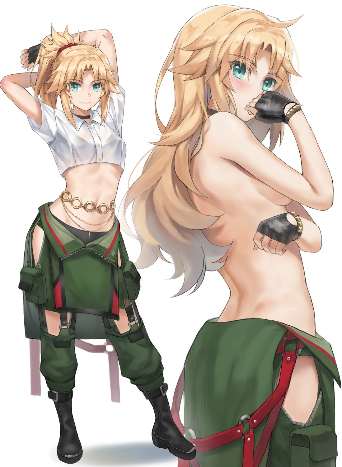 bra fate/apocrypha fate/stay_night mordred_(fate) pantsu see_through tonee topless