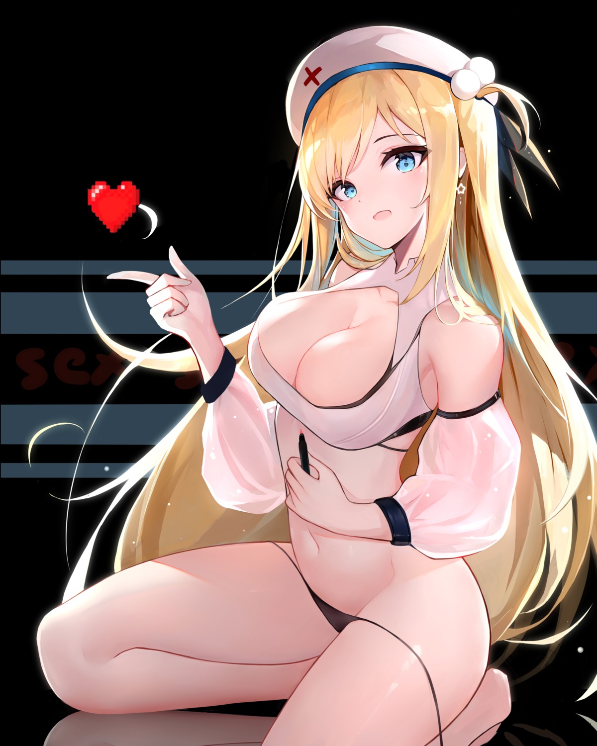 cleavage cticket pantsu panty_pull string_panties wardrobe_malfunction