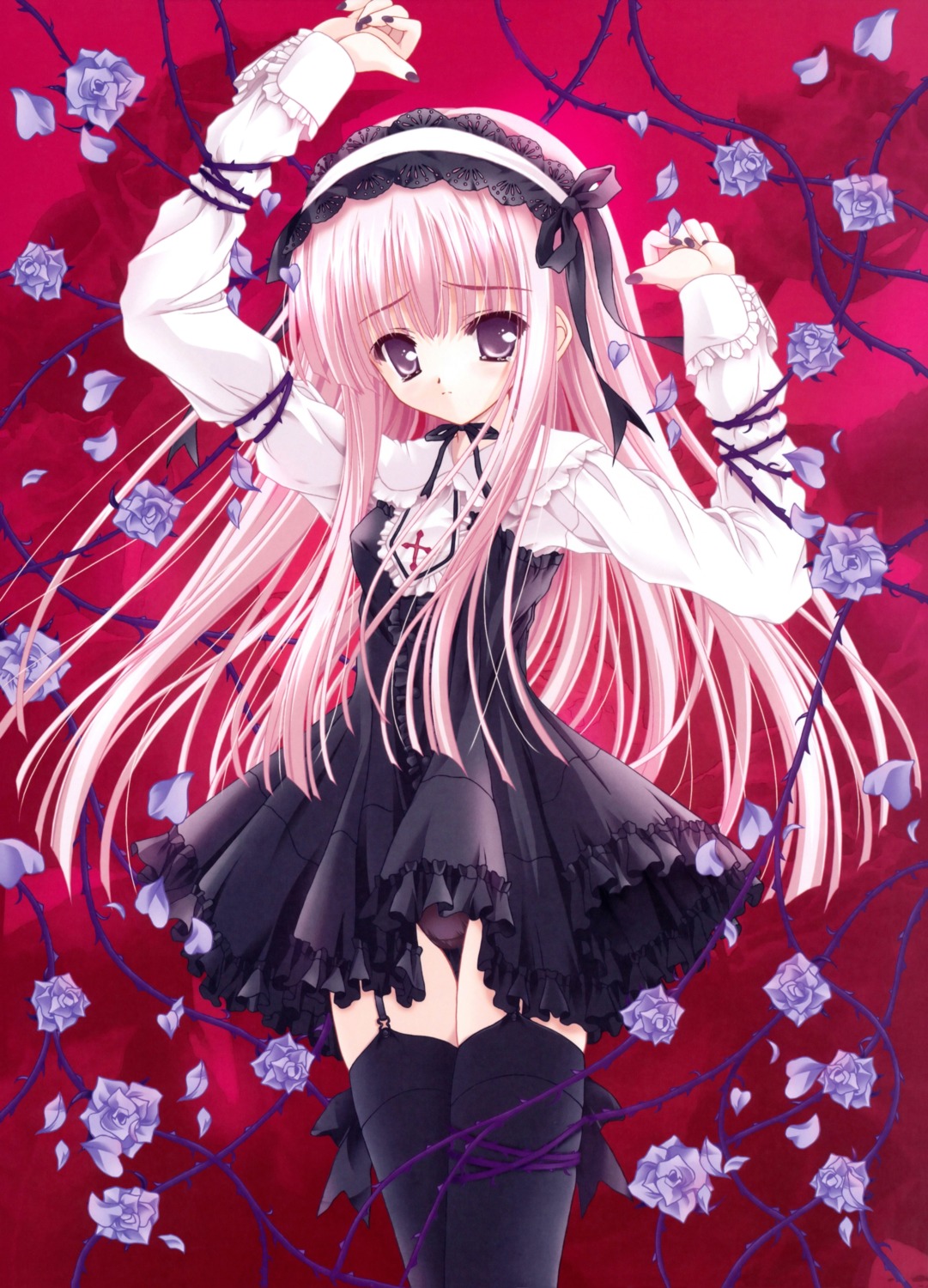 bondage dress lolita_fashion pantsu ruby_rose_(tinkle) stockings thighhighs tinkle