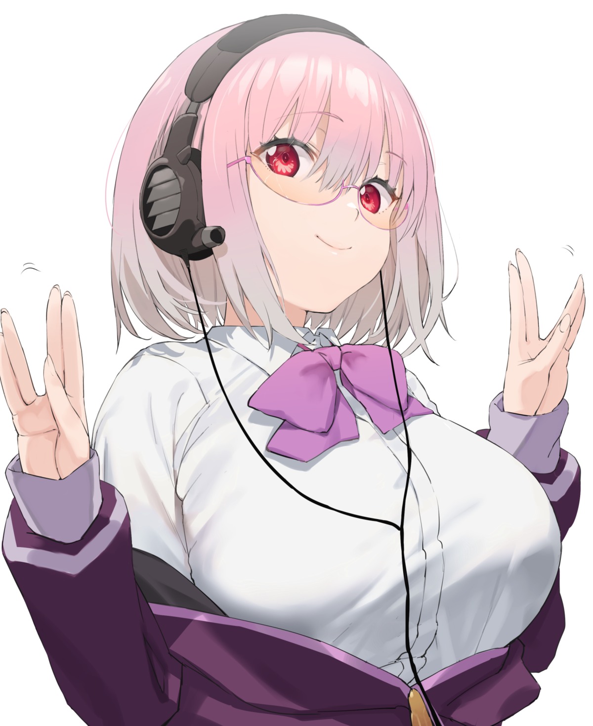 headphones megane nekoshoko seifuku shinjou_akane ssss.gridman