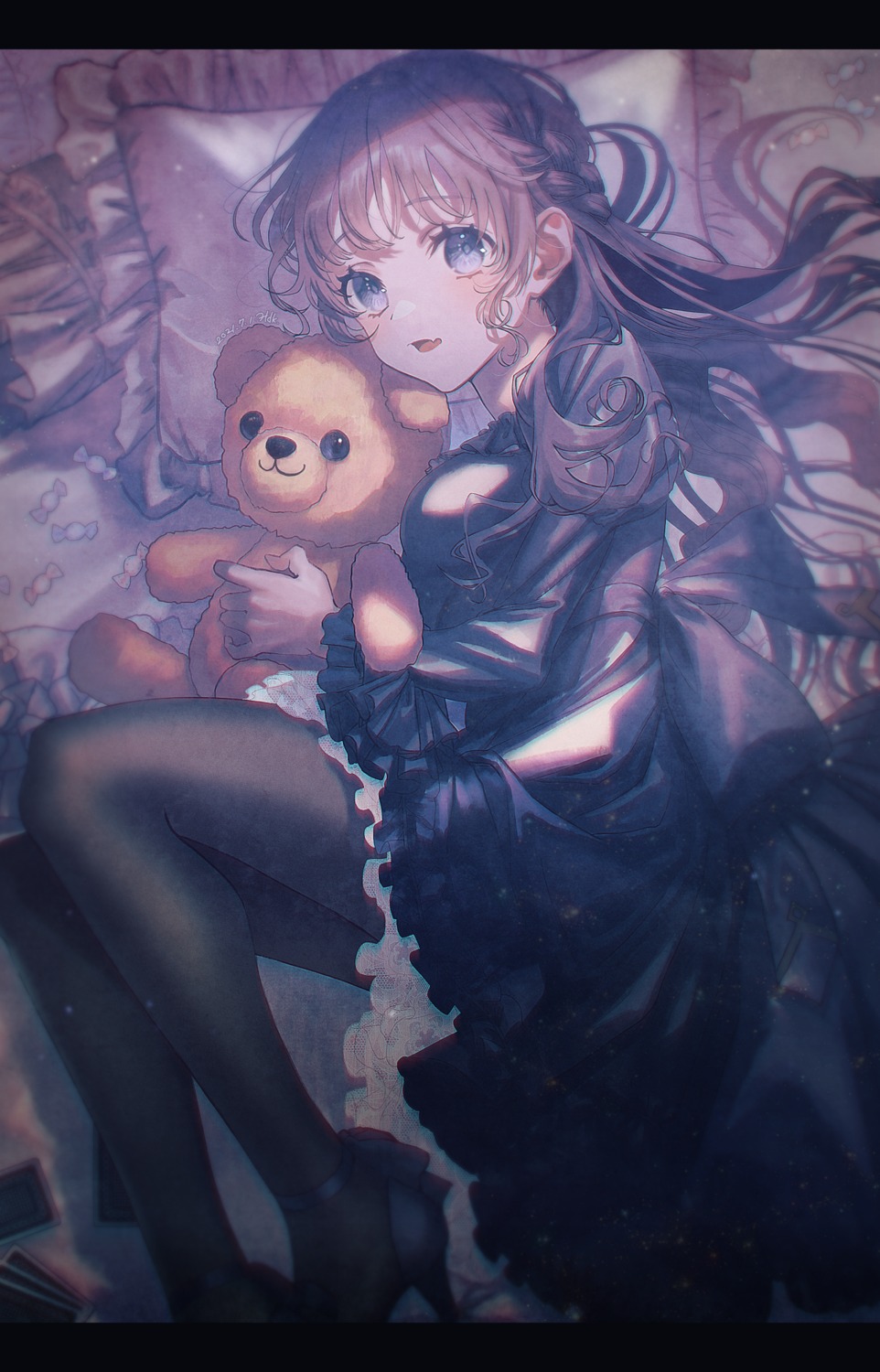 dress gothic_lolita hazuki_tooru heels lolita_fashion pantyhose skirt_lift