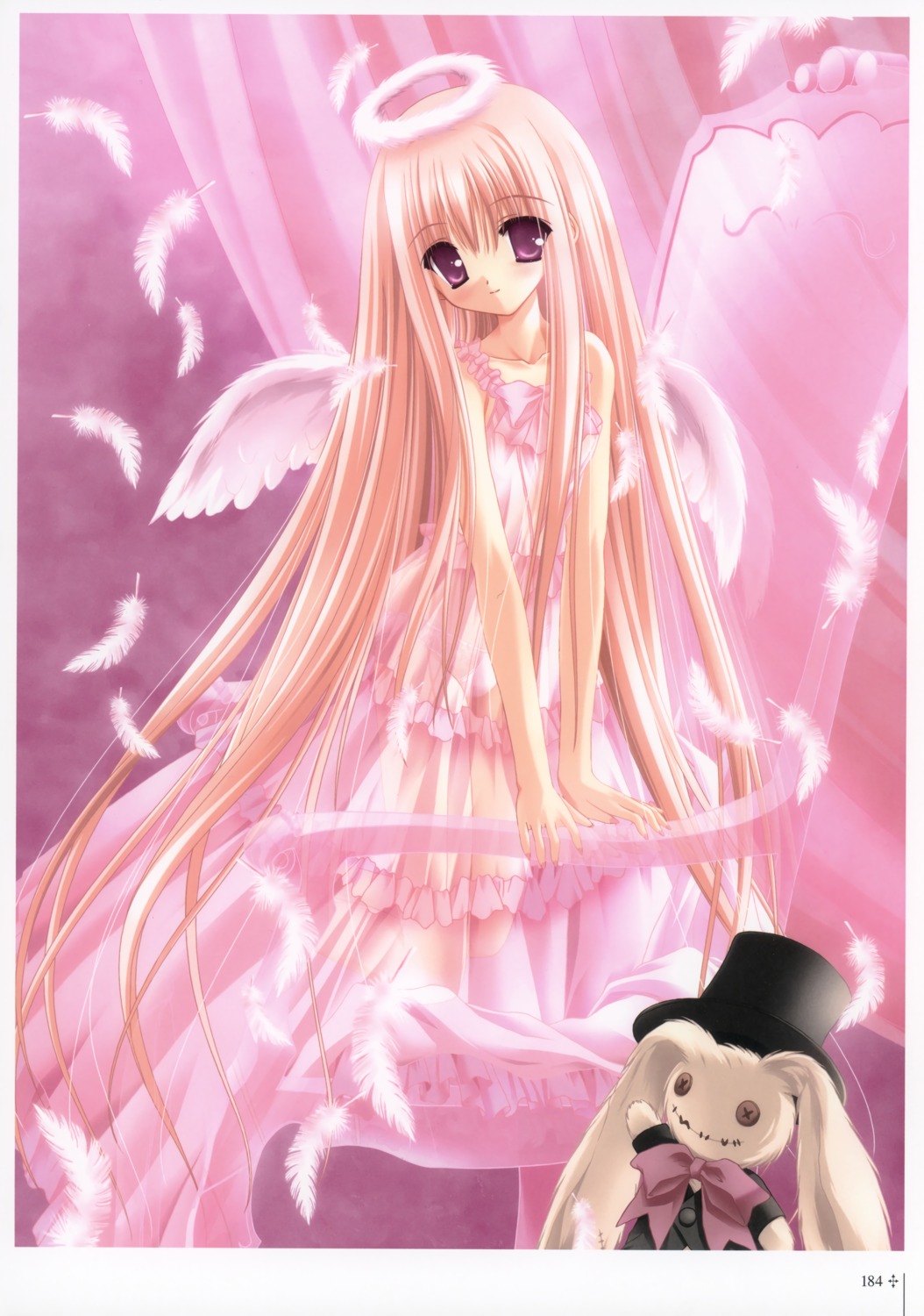 angel dress lingerie lolita_fashion nipples pantsu see_through tinkle wings