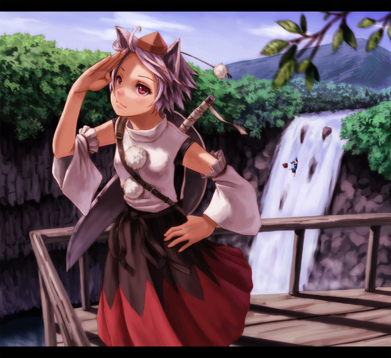 animal_ears inubashiri_momiji kawashiro_nitori kurione touhou