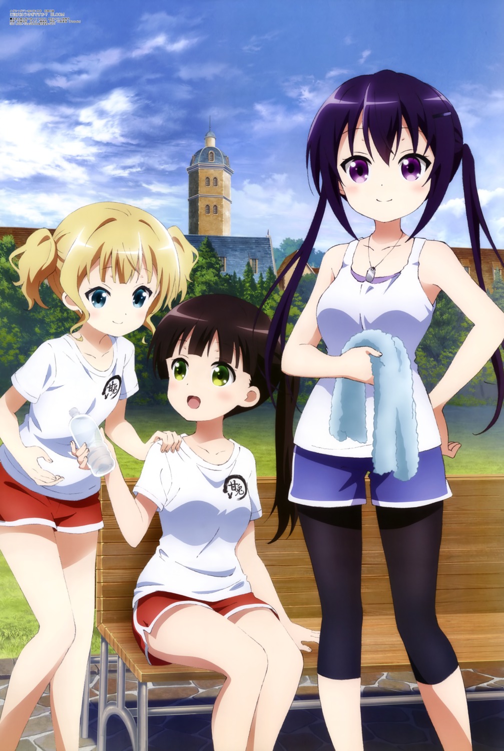 gochuumon_wa_usagi_desu_ka? gym_uniform katou_hiromasa kirima_sharo tedeza_rize ujimatsu_chiya