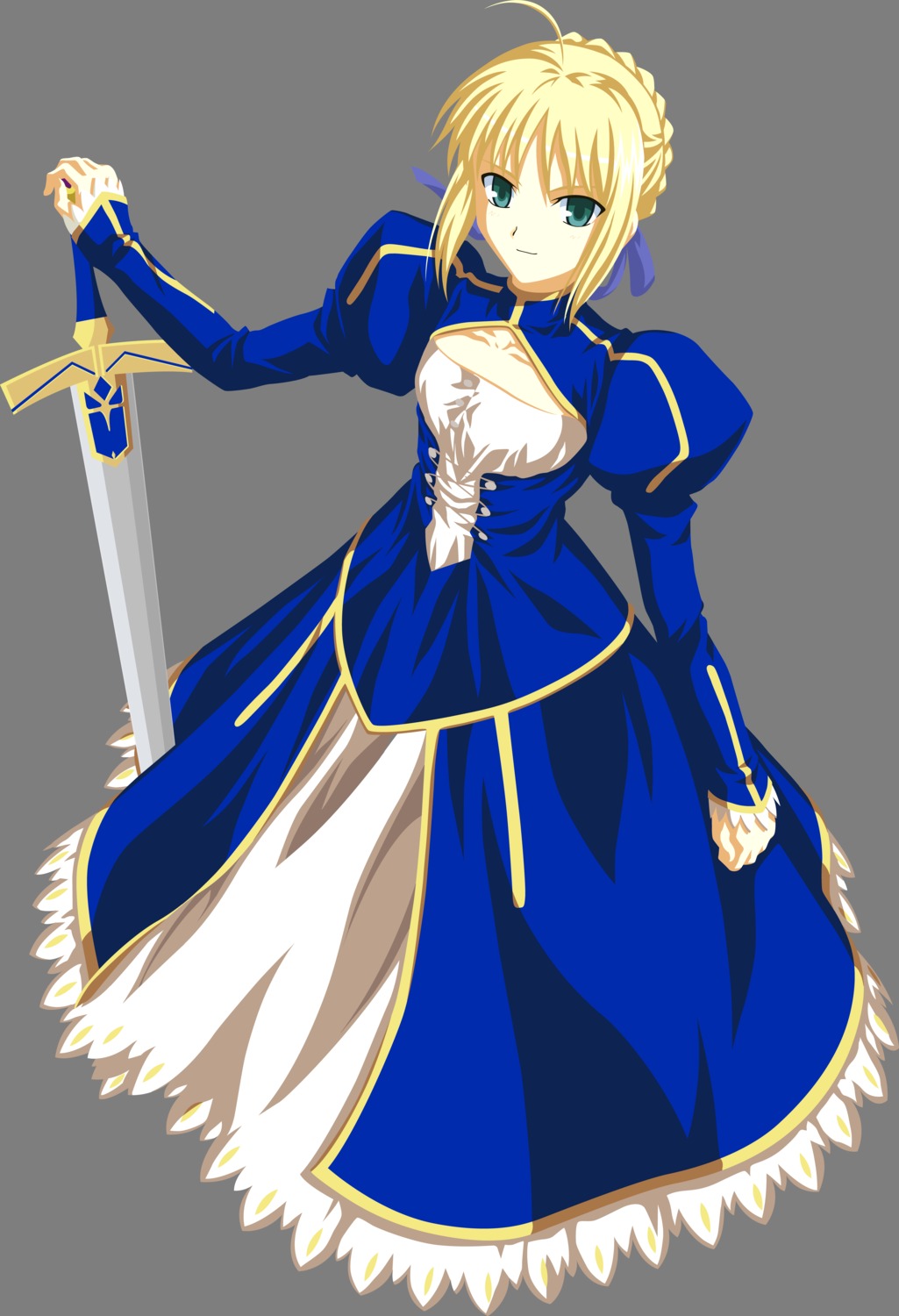 ishihara megumi fate/stay night saber transparent png vector trace ...