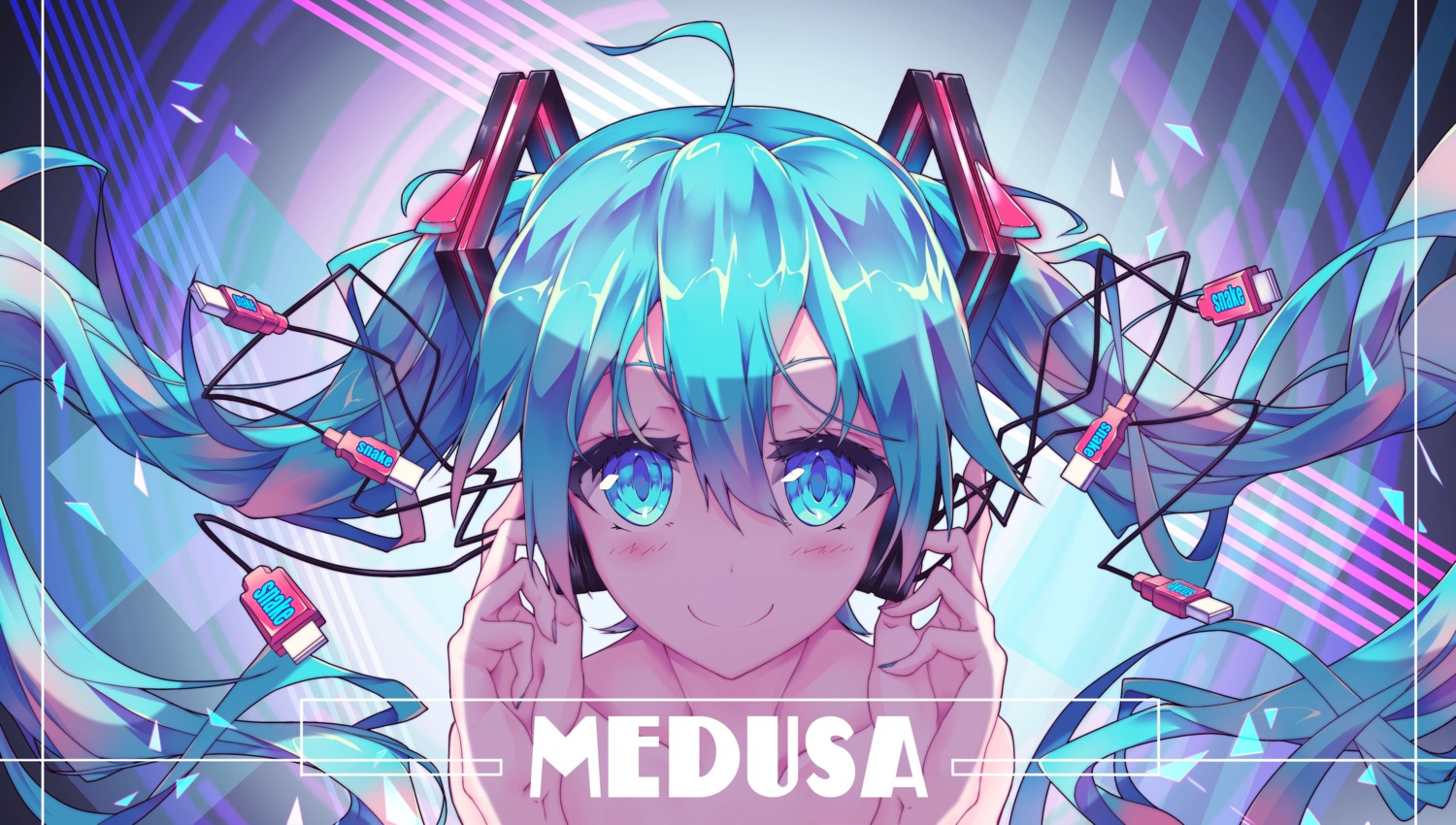 hatsune_miku headphones litsvn vocaloid