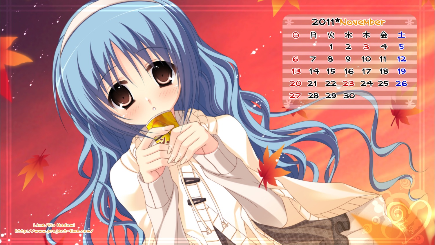 calendar hazumi_rio wallpaper