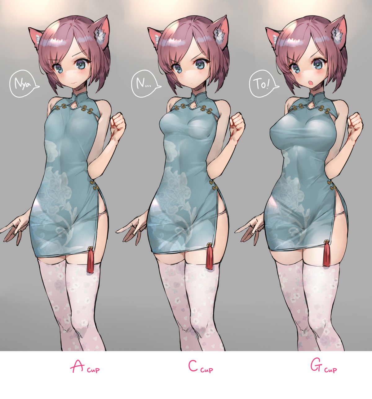 animal_ears chinadress hitowa thighhighs