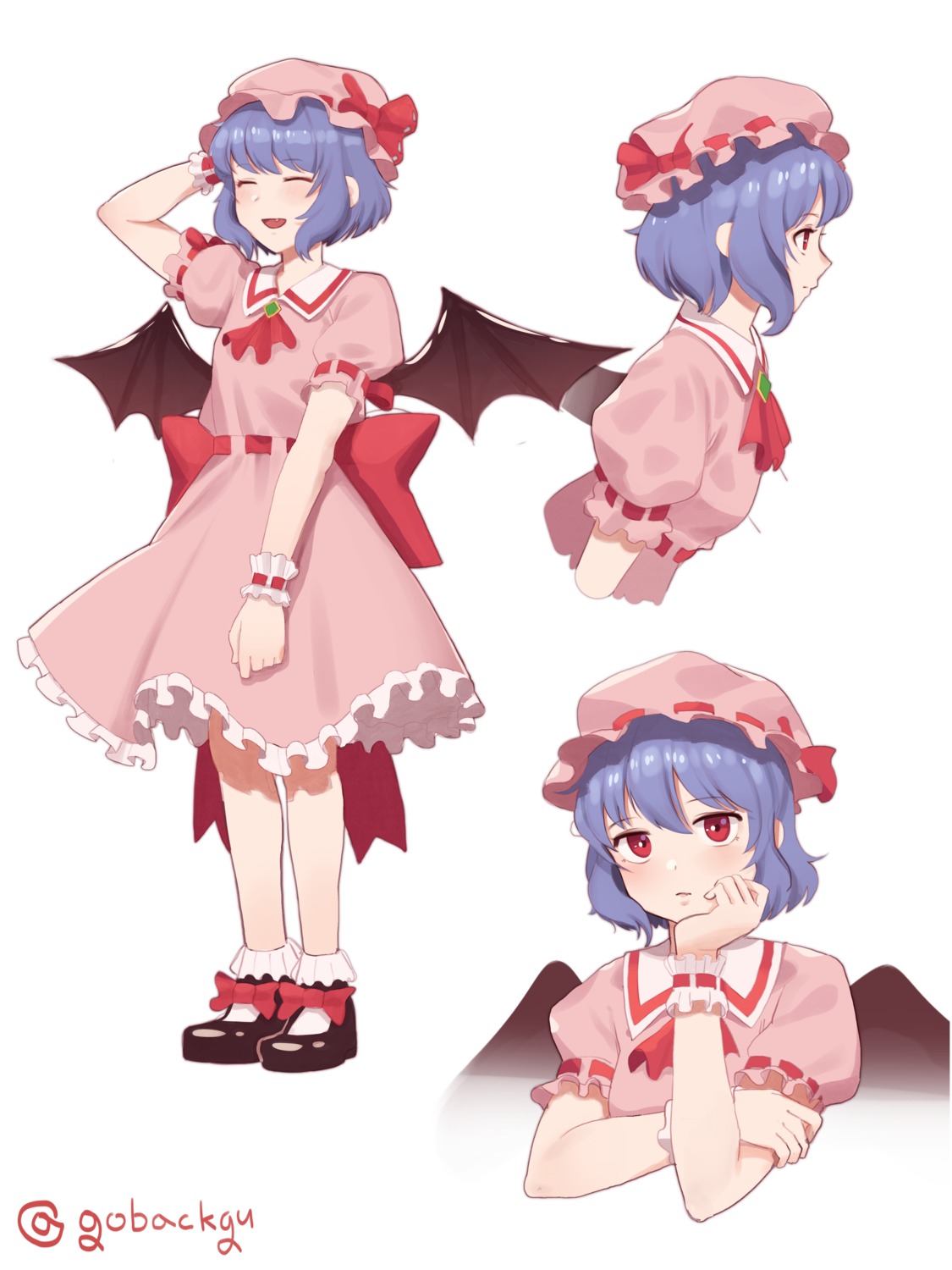 breast_hold goback remilia_scarlet touhou wings