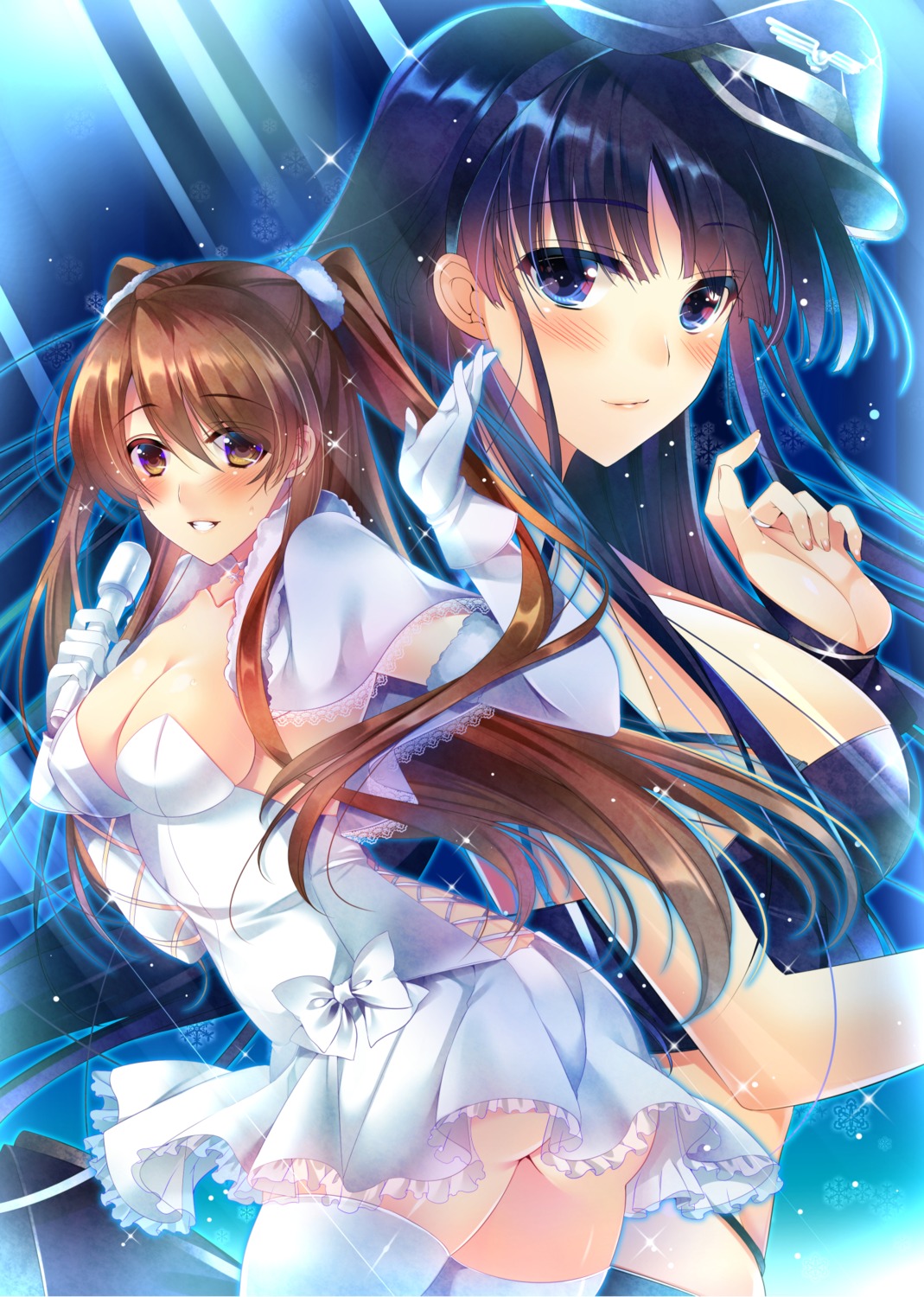 ass cleavage hannpenn2 no_bra nopan ogiso_setsuna see_through thighhighs touma_kazusa white_album white_album_2