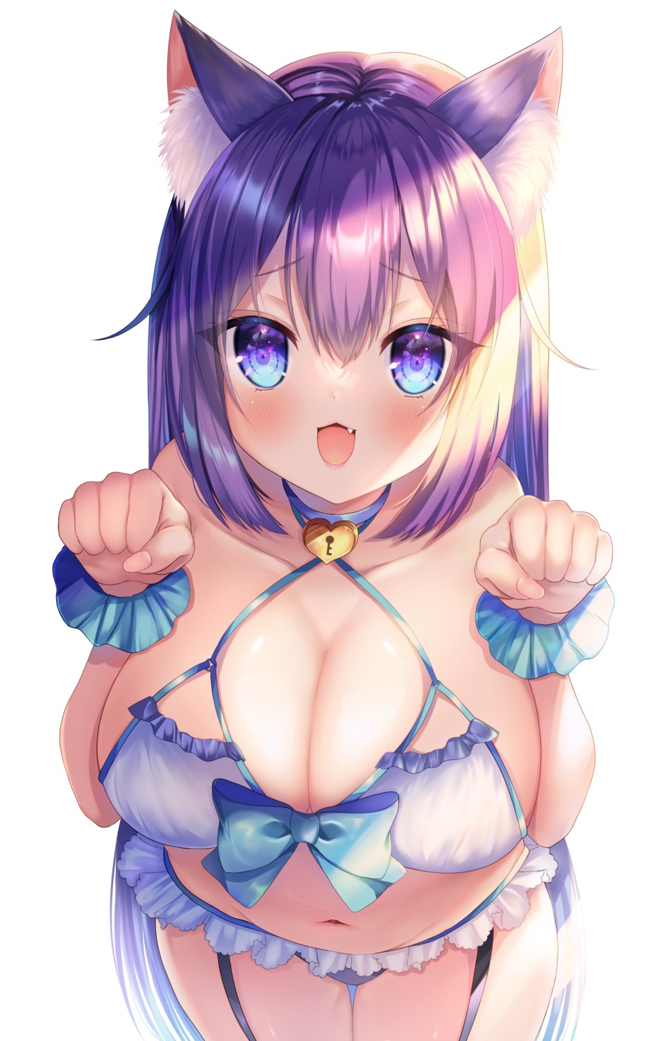 animal_ears bra nekomimi pantsu sami_(rinsenana)