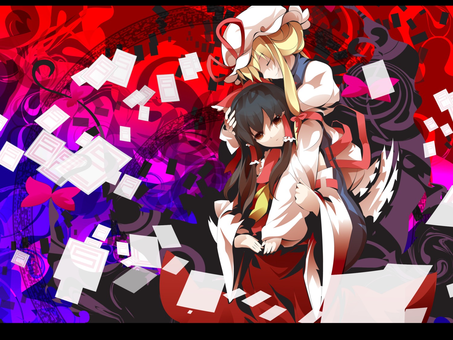 hakurei_reimu touhou uki yakumo_yukari