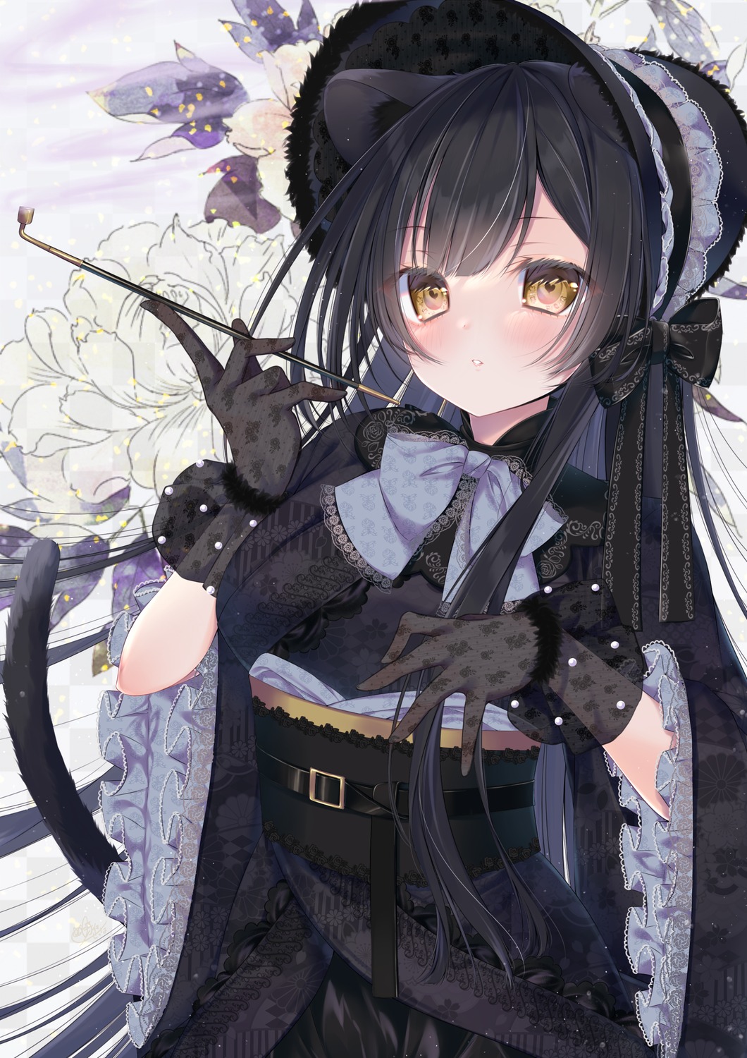 animal_ears dress lolita_fashion nekomimi tail tokitou_setsuna wa_lolita