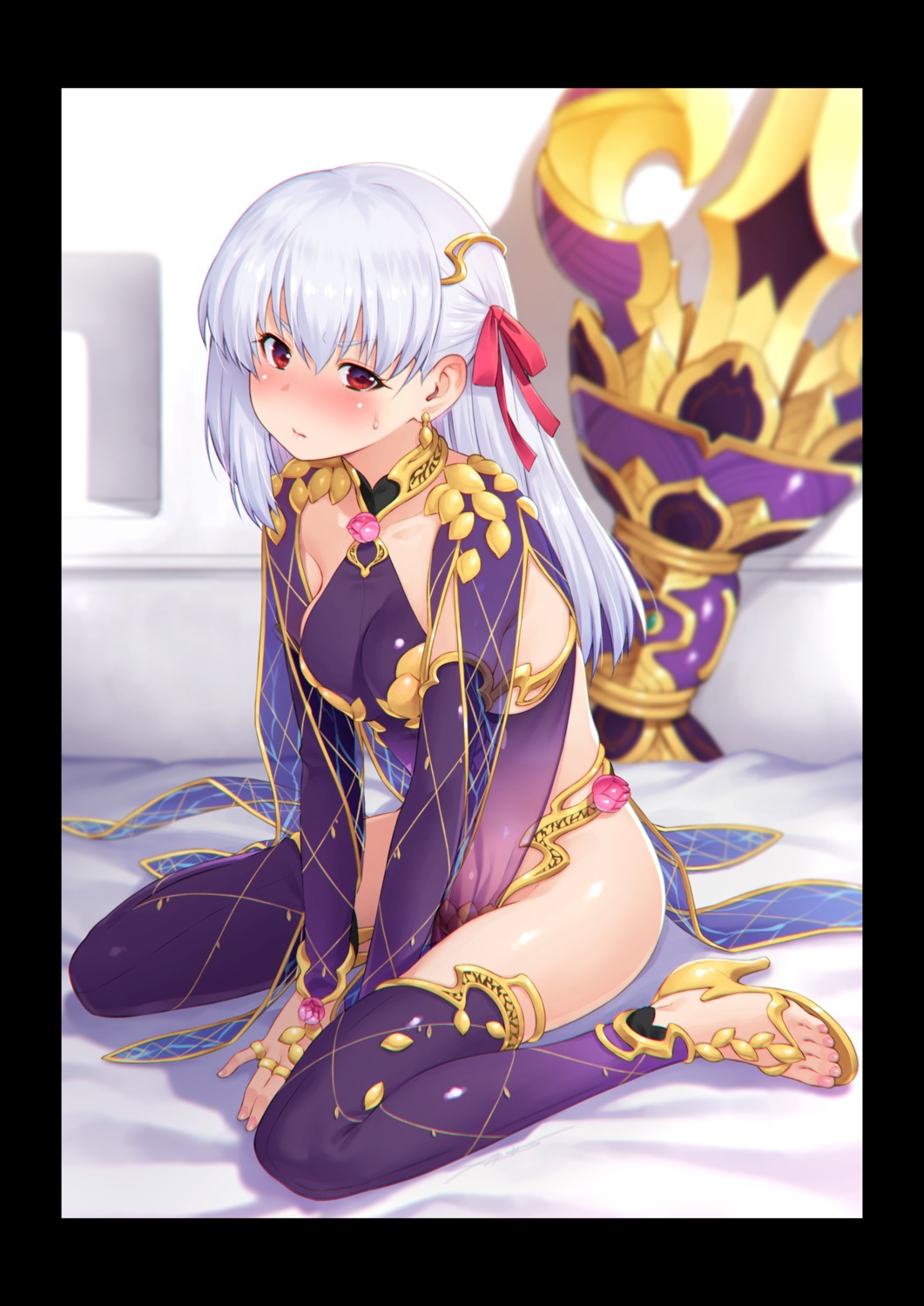 armor bikini_armor fate/grand_order heels kama_(fate/grand_order) kazuma_muramasa see_through thighhighs