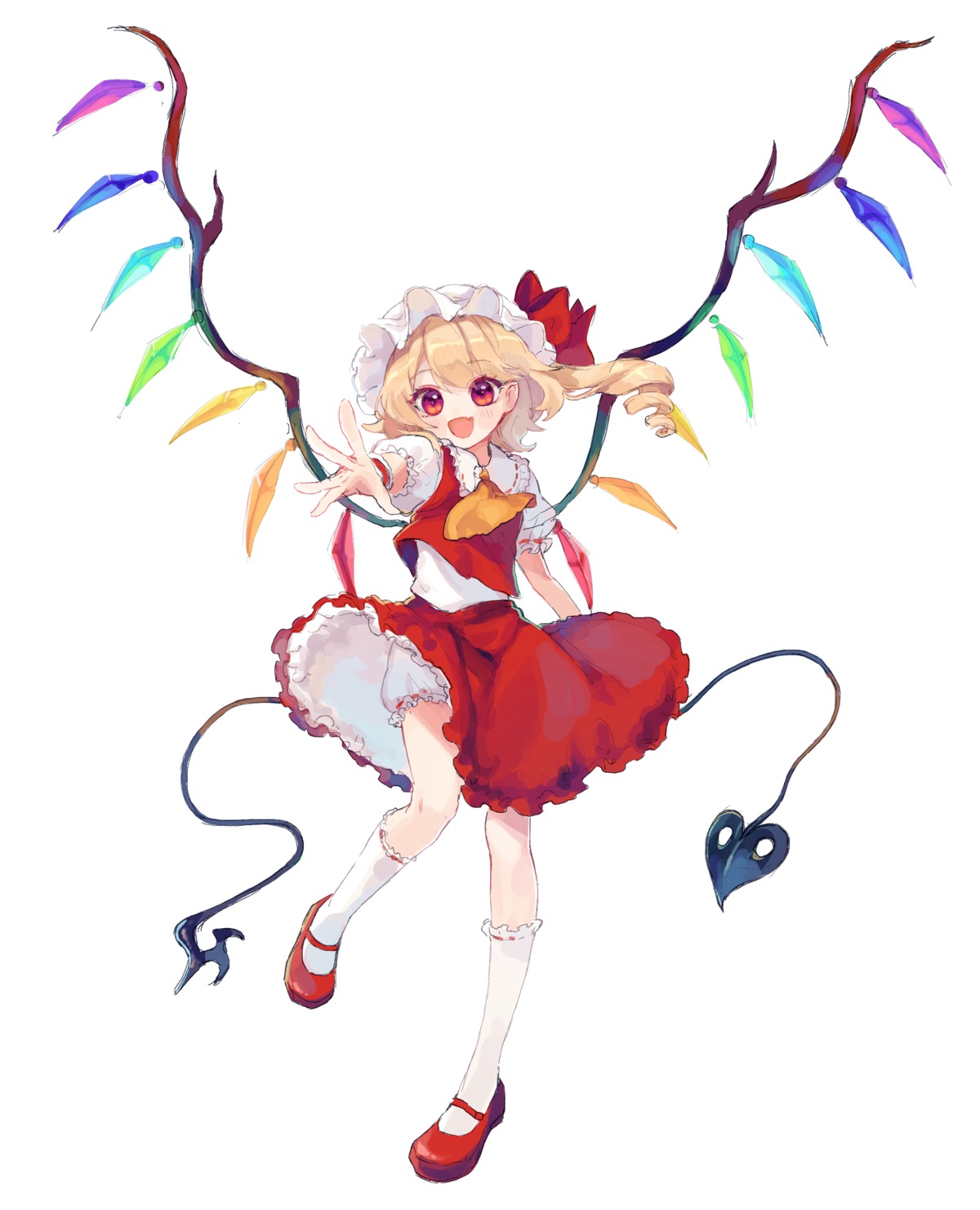 bloomers flandre_scarlet garan_co skirt_lift tail touhou wings