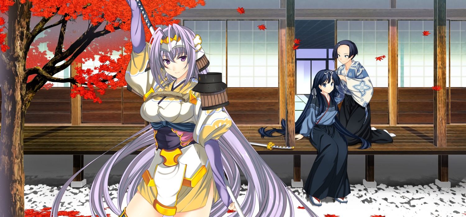 naoe_ai naruse_hirofumi sengoku_rance senhime senhime_(rance) sword thighhighs uesugi_kenshin uesugi_kenshin_(rance)