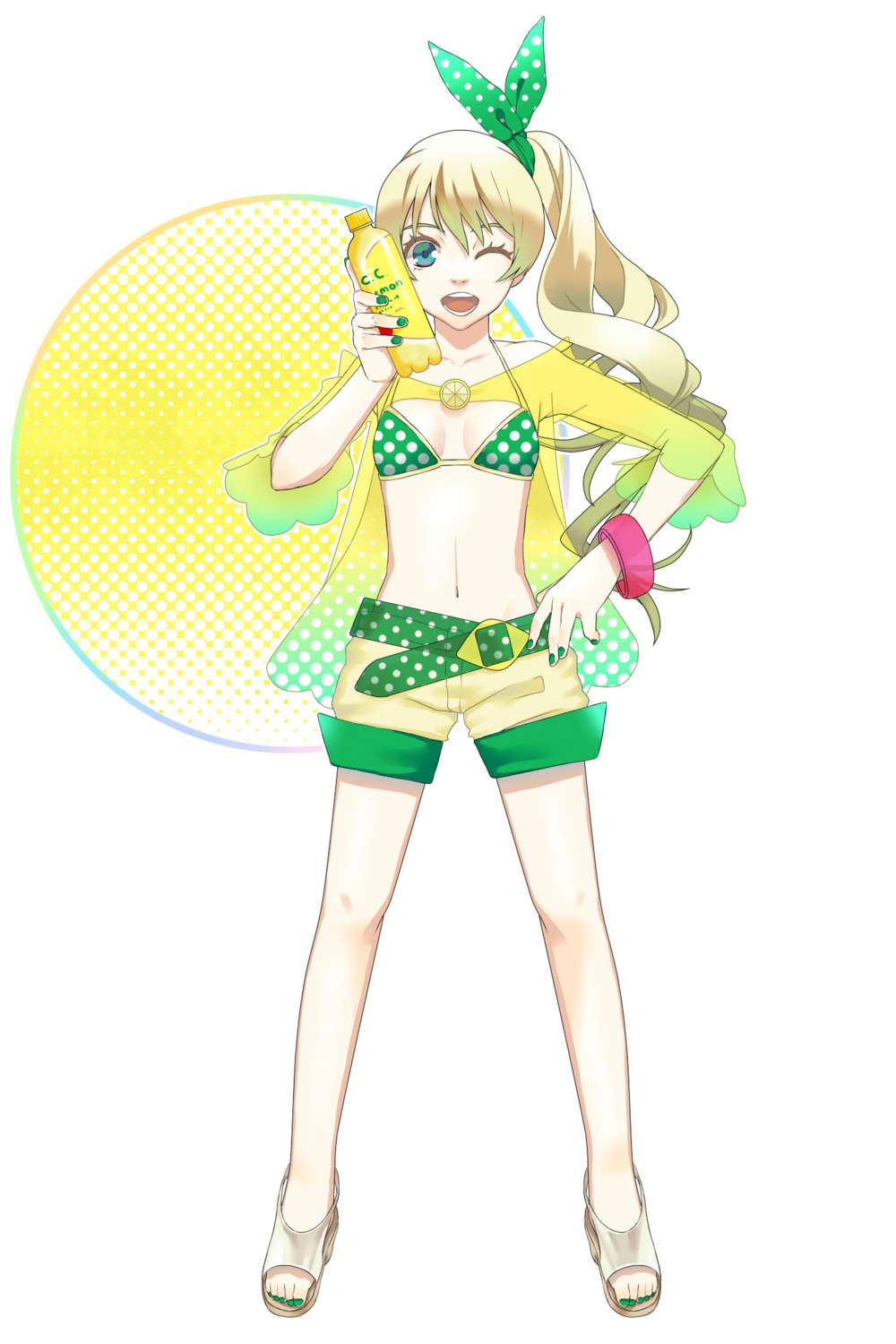 bikini_top c.c._lemon c.c._lemon_(character) garuson jpeg_artifacts swimsuits
