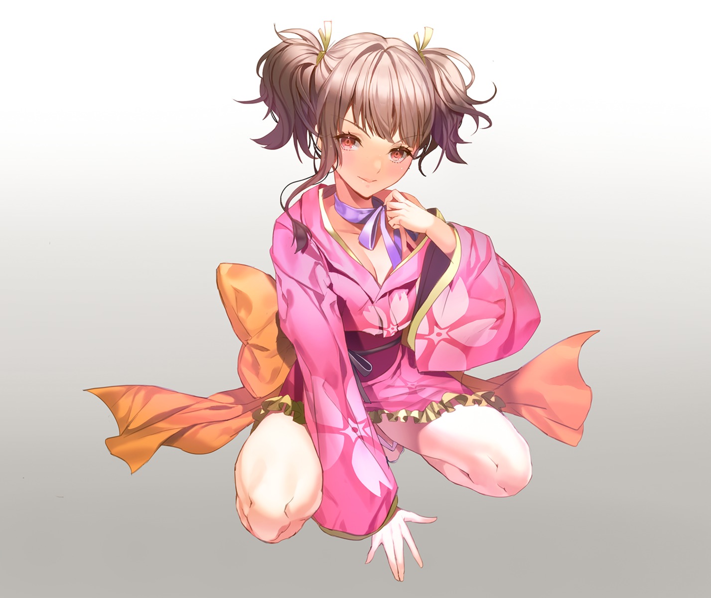 cleavage j_na kimono koutetsujou_no_kabaneri mumei open_shirt