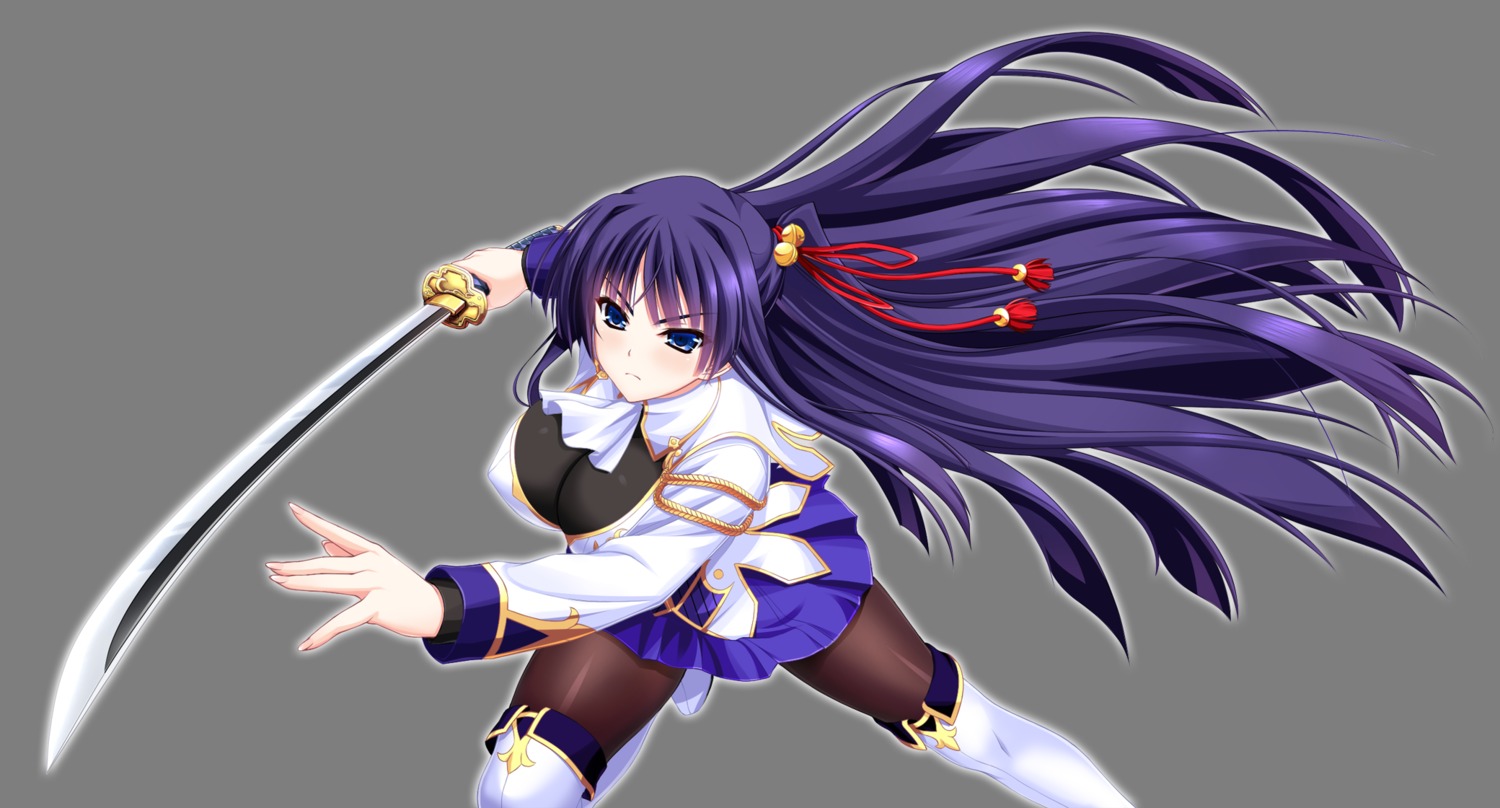 amasaka_takashi clip_craft pantyhose sword thighhighs toujou_amane transparent_png unionism_quartet