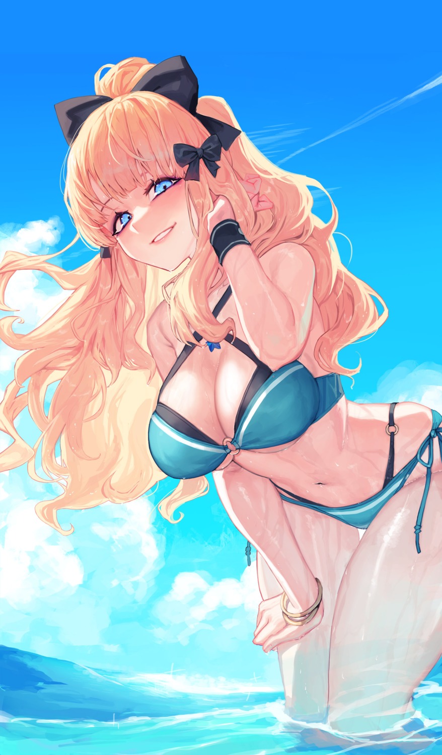 bikini princess_connect princess_connect!_re:dive sasaki_saren swimsuits tagme wet