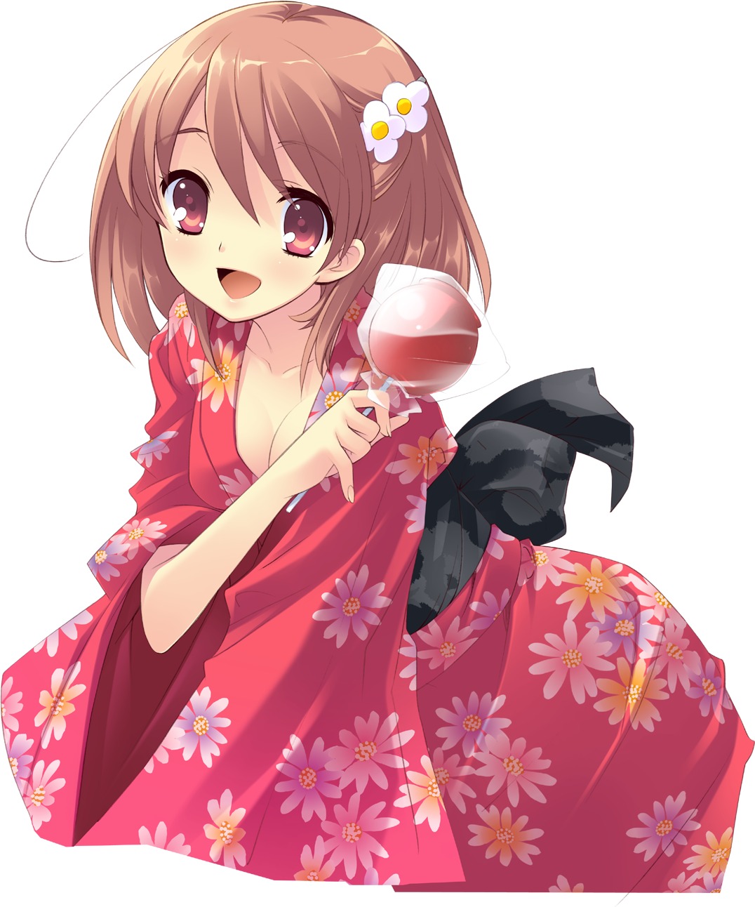 cleavage flyable_heart inaba_yui ito_noizi yukata