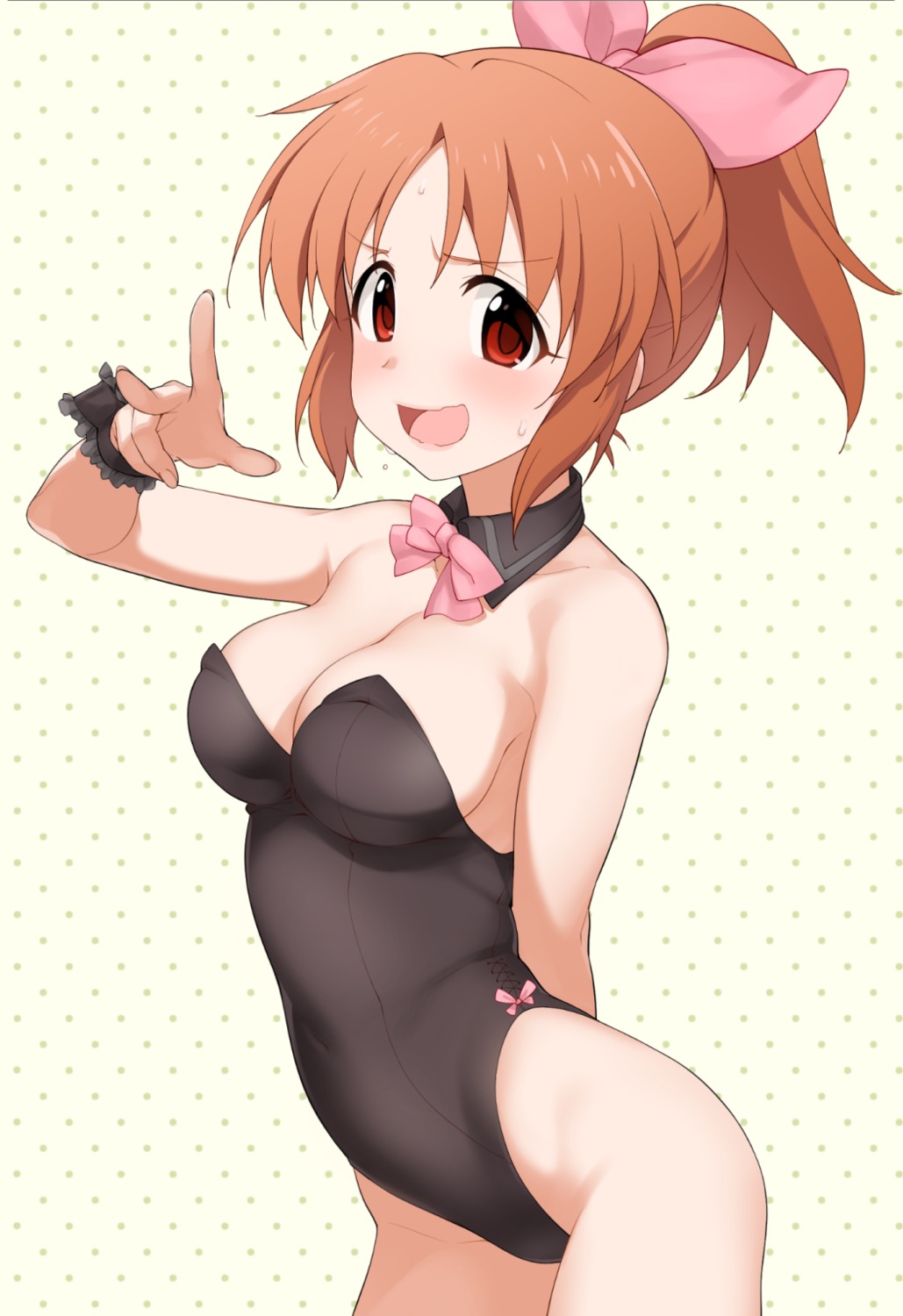 abe_nana cleavage hatanaka leotard the_idolm@ster the_idolm@ster_cinderella_girls