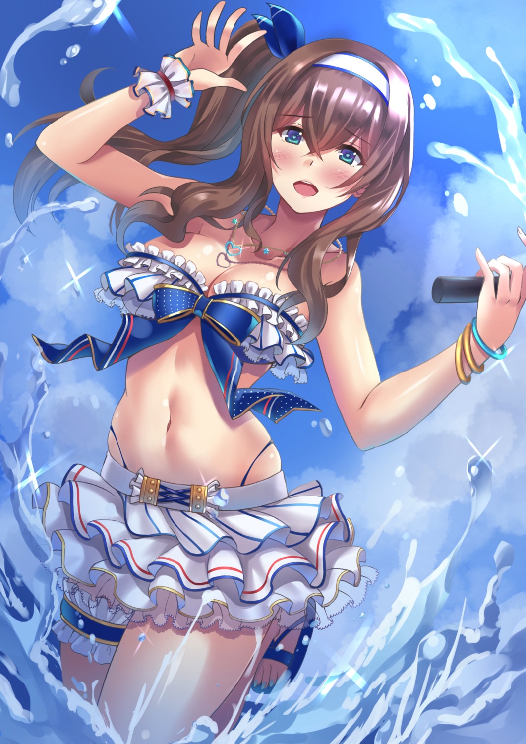 a-na bikini garter sagisawa_fumika swimsuits the_idolm@ster the_idolm@ster_cinderella_girls wet