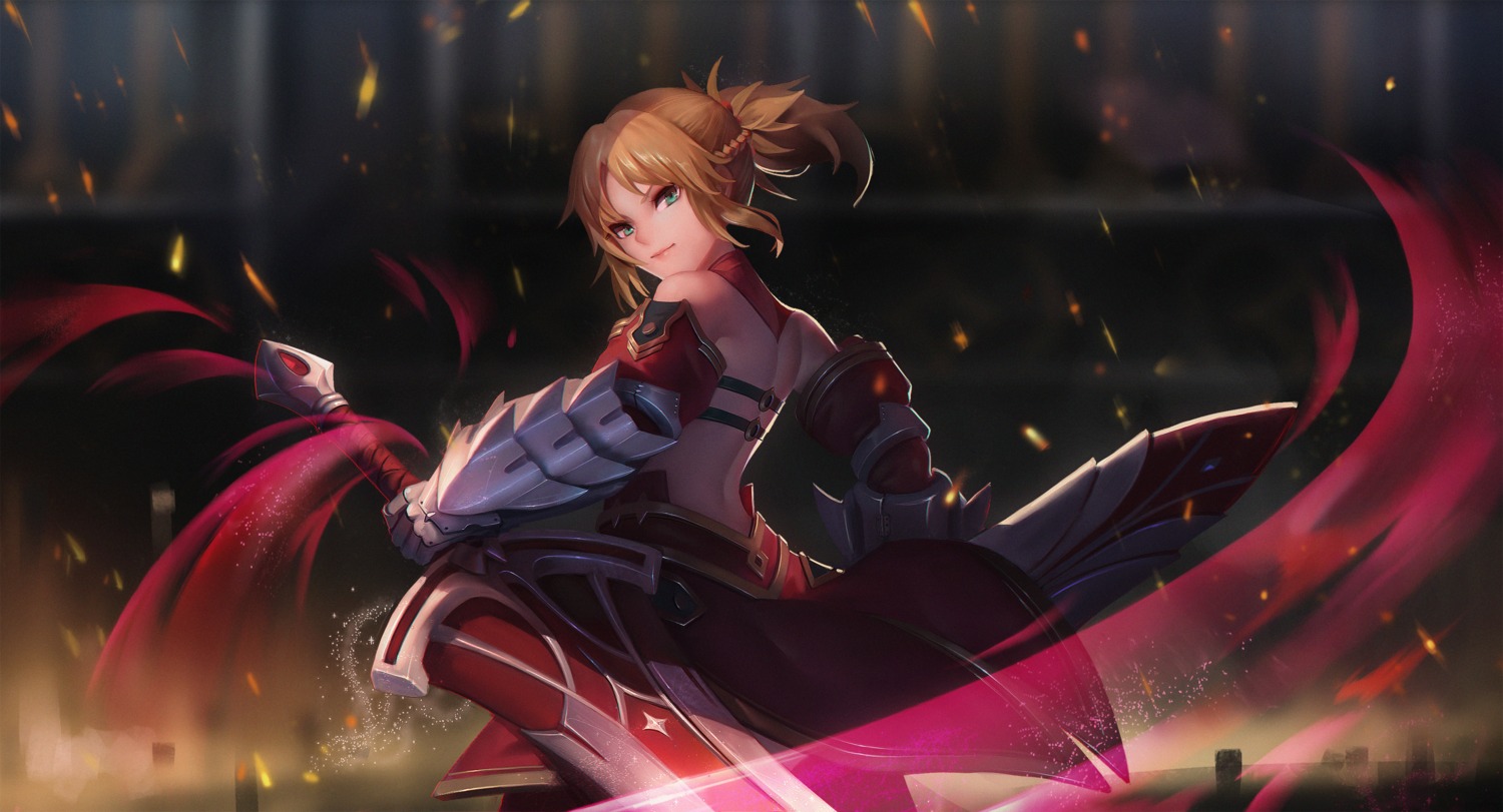 armor fate/apocrypha fate/grand_order fate/stay_night mordred_(fate) rix2118 sword