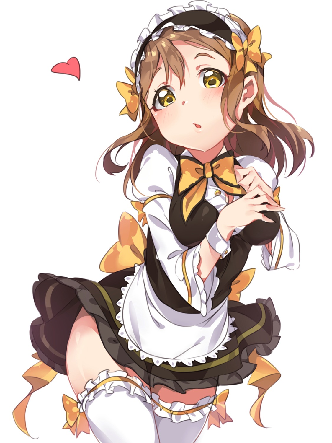 kunikida_hanamaru love_live!_sunshine!! maid tem10 thighhighs